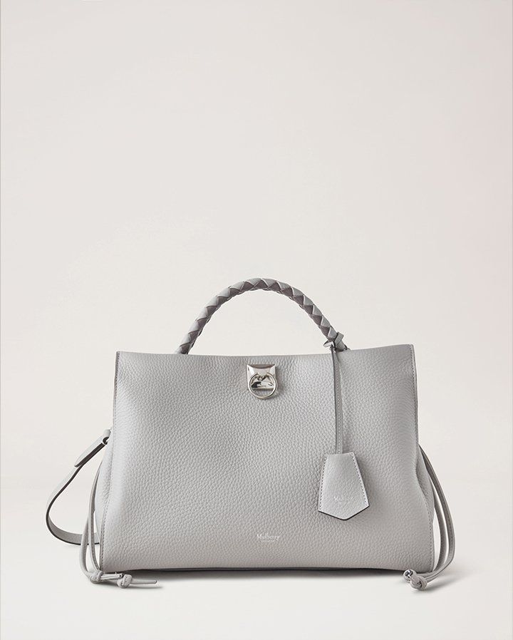 Iris in pale grey leather