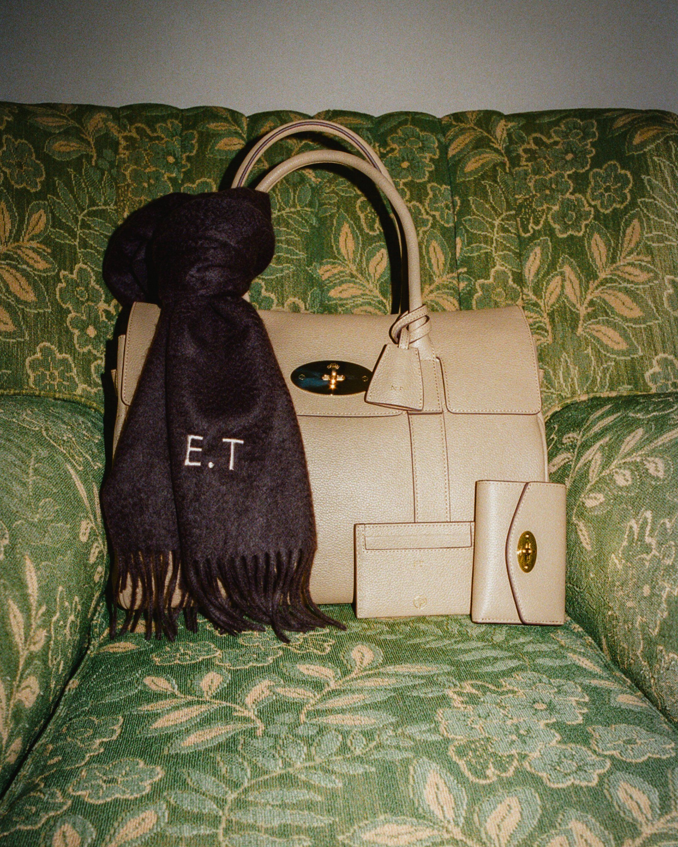 Group of Mulberry letter keyrings