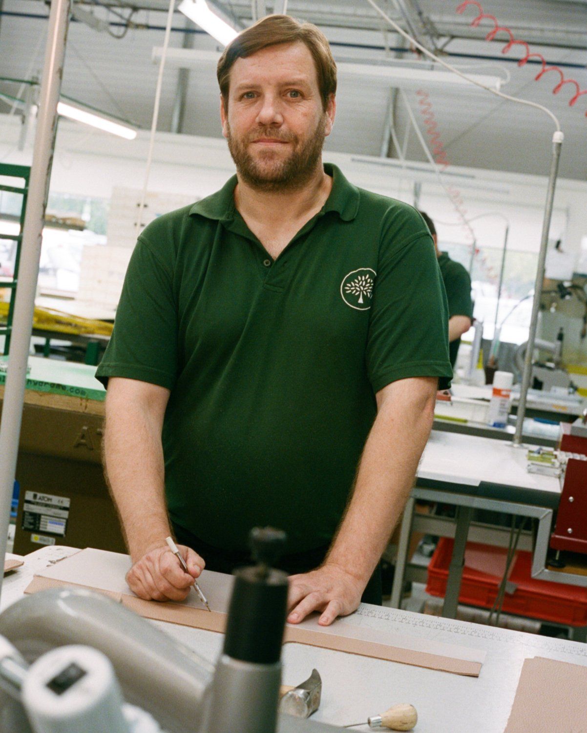 Mulberry employee in the Somerset factory