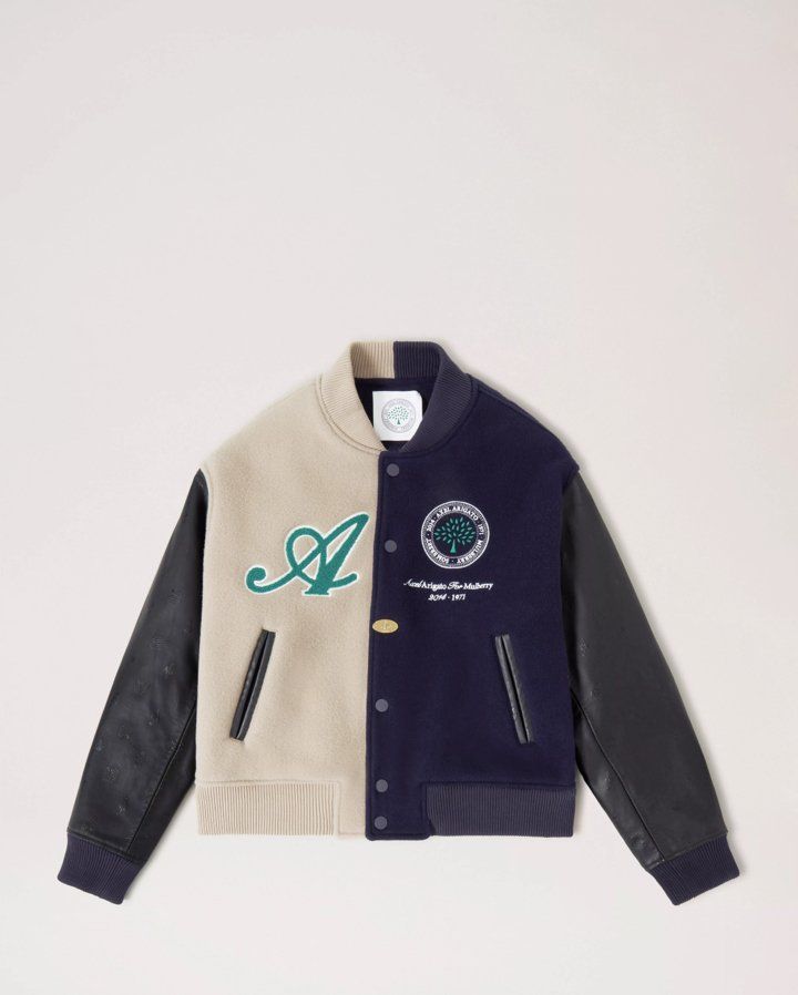 Axel Arigato for Mulberry Bomber Jacket in beige and navy