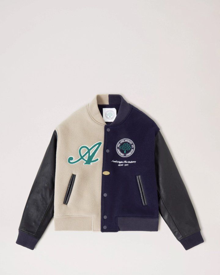 Axel Arigato for Mulberry Bomber Jacket ベージュとネイビー