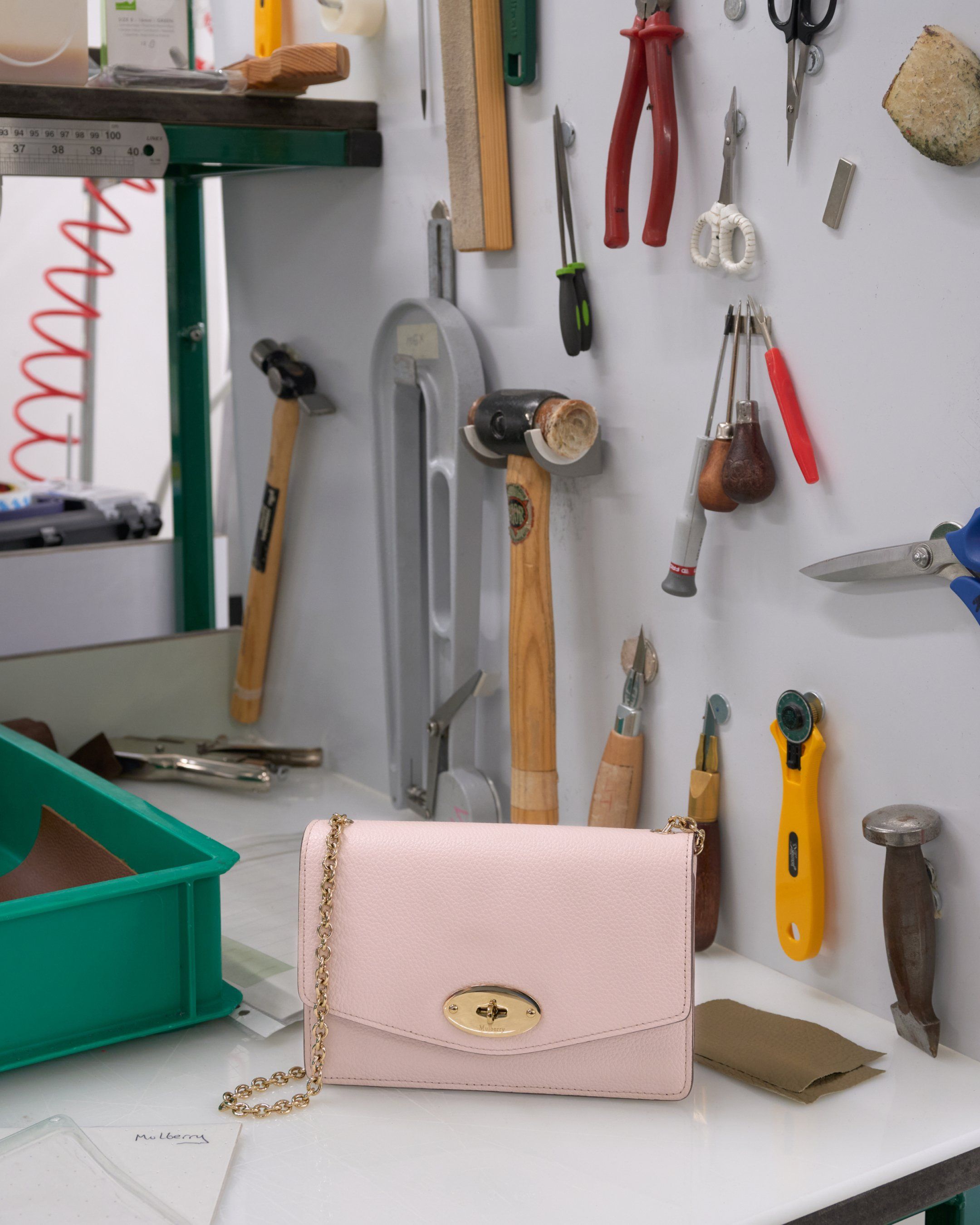 Mulberry Small Darley bag in light pink leather