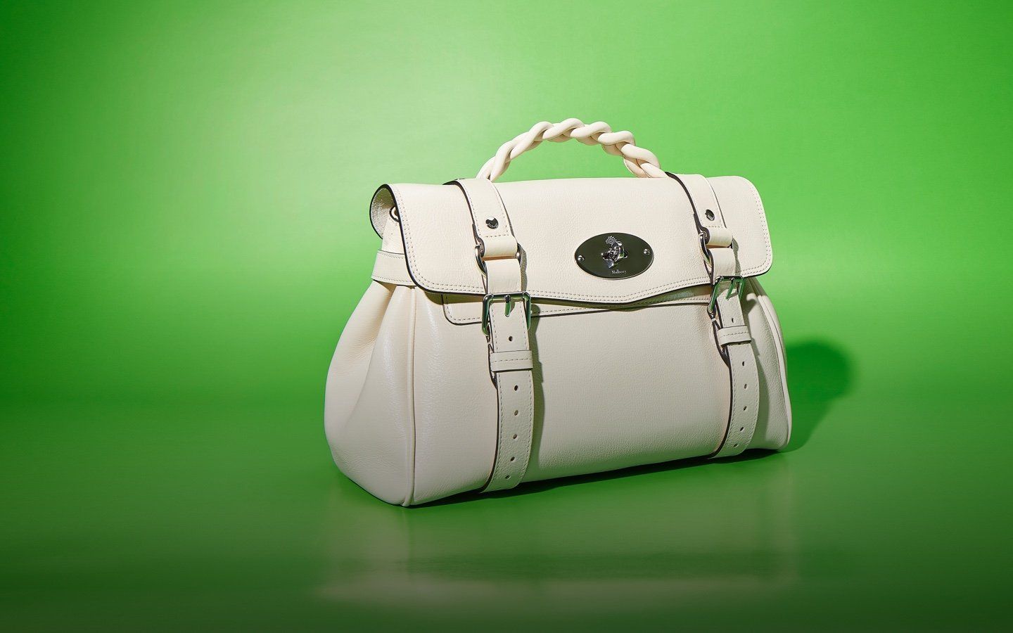 Mulberry Alexa handbag in white leather