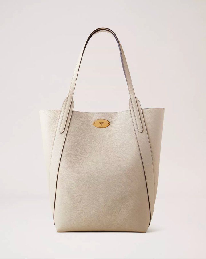mulberry north south bayswater tote in chalk
