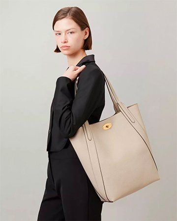 mulberry north south bayswater tote in chalk