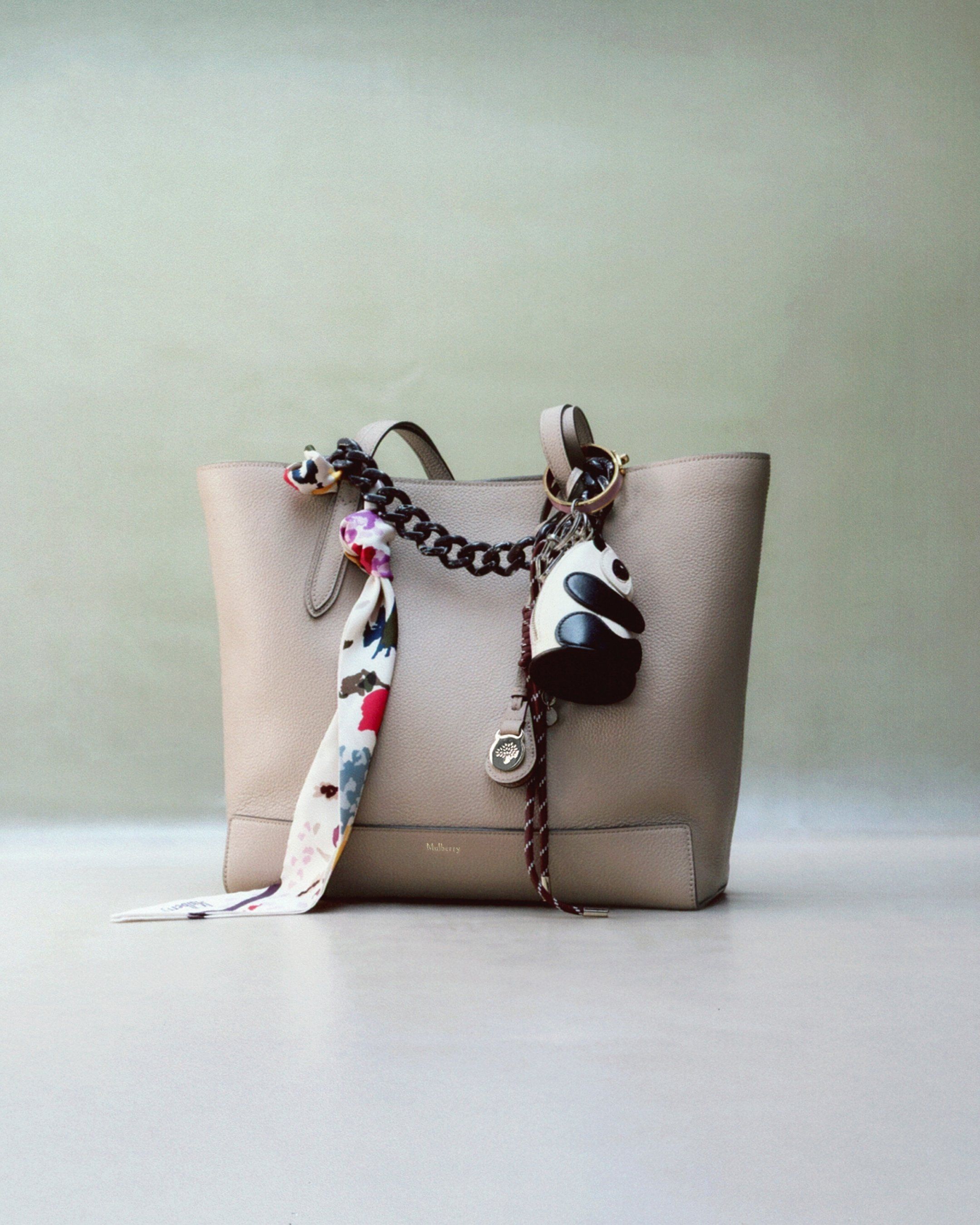 Mulberry east west shopper bag in beige leather