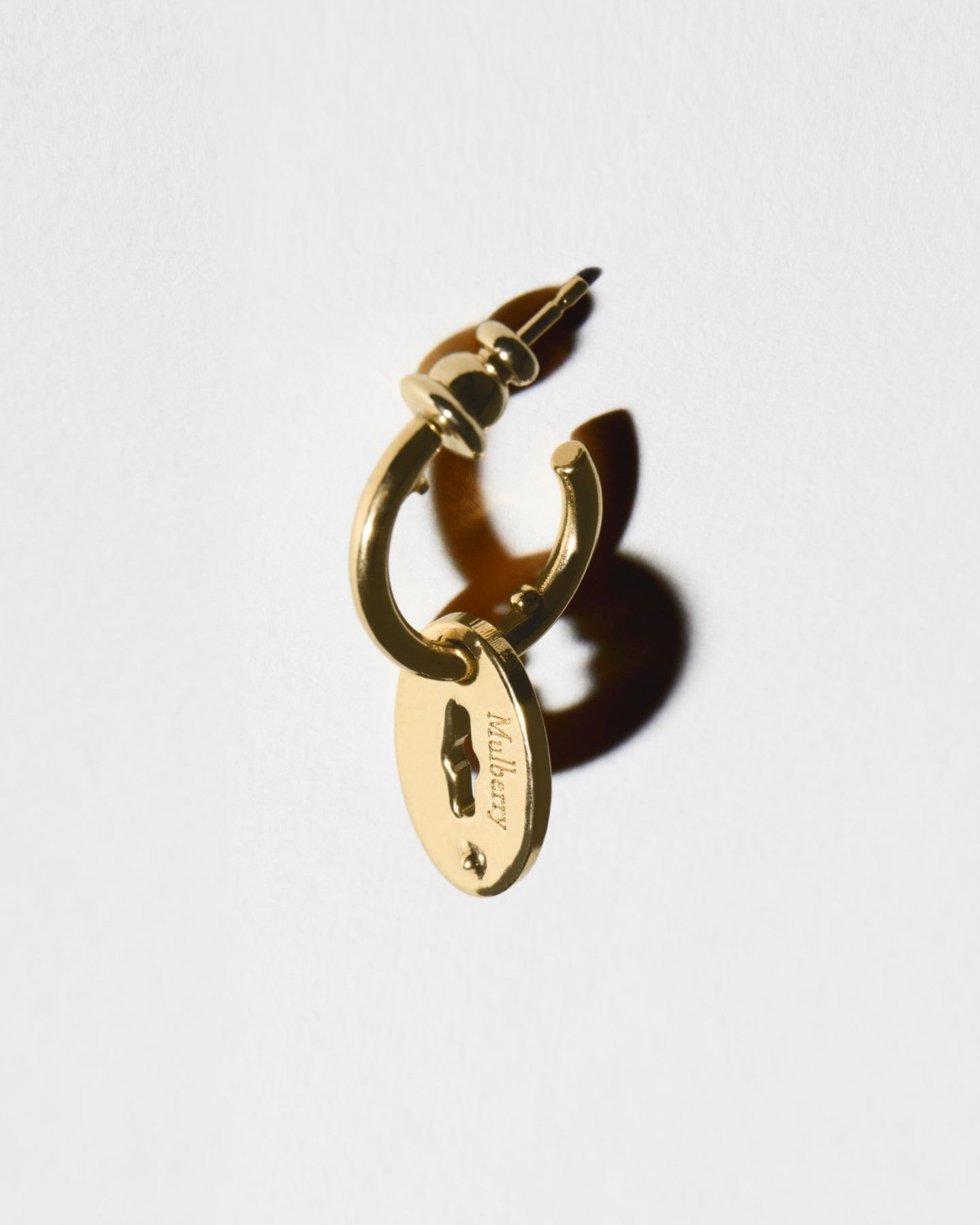 mulberry bayswater hoop earring in gold