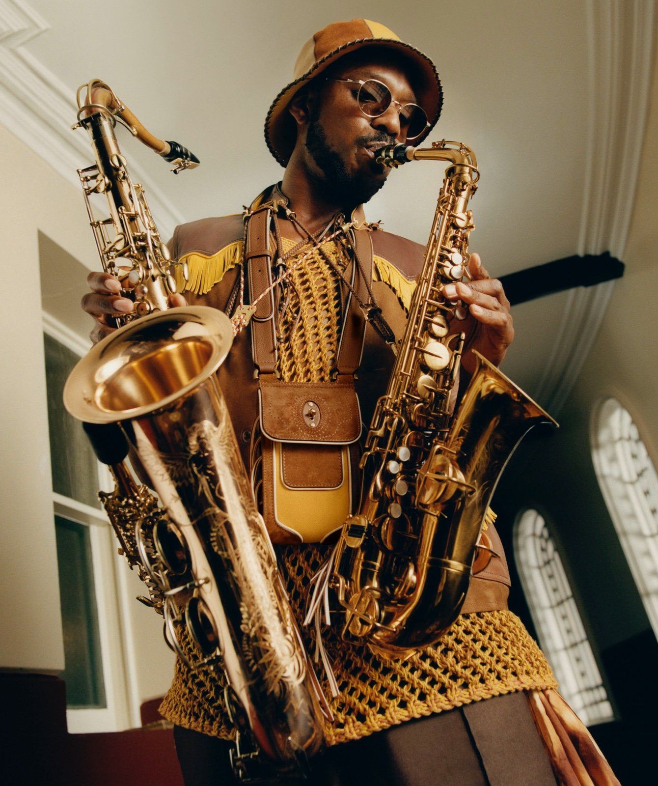 Man playing the saxophone