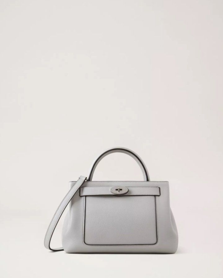 mulberry small islington in pale grey