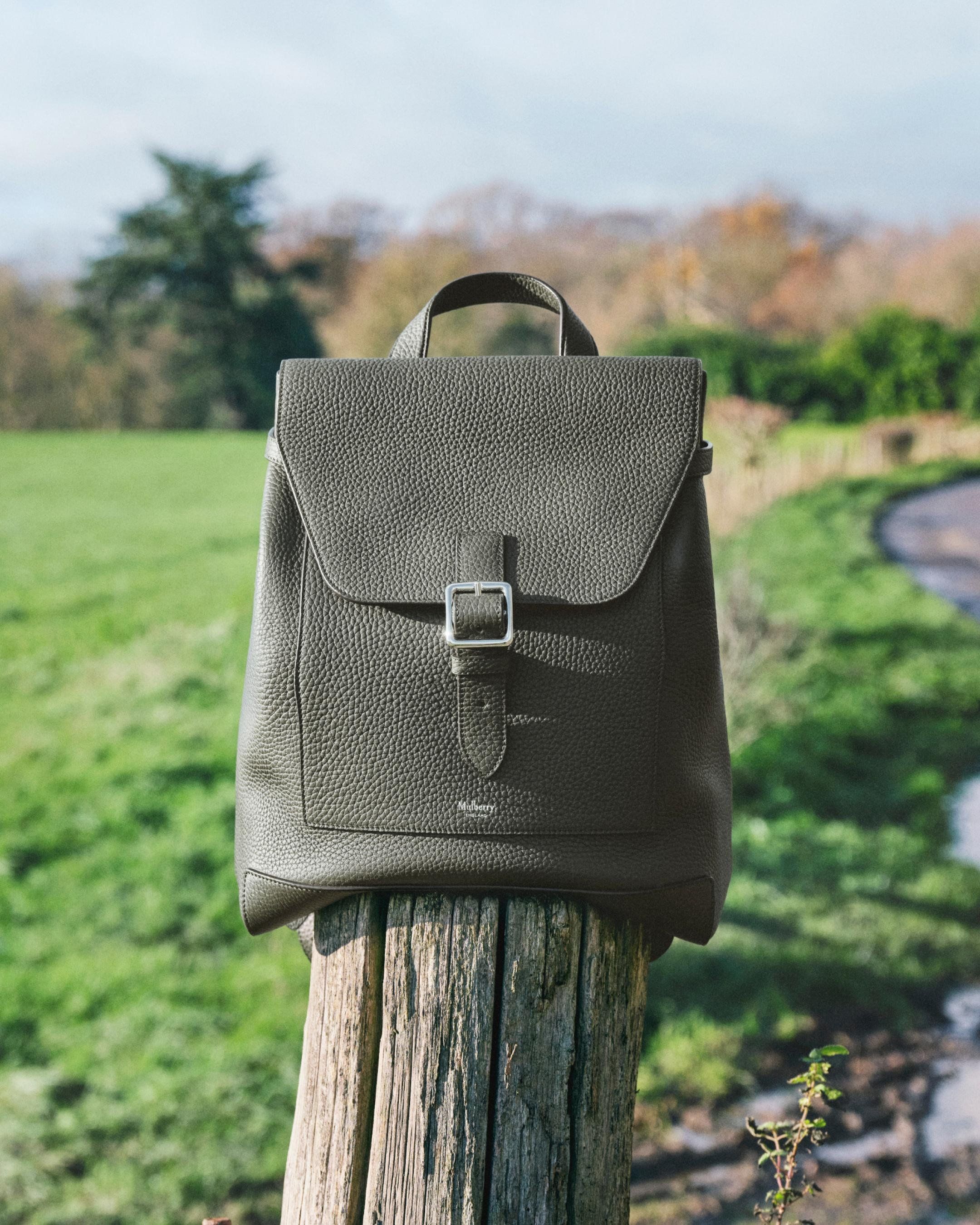 Mulberry Chiltern backpack in Dark Green leather