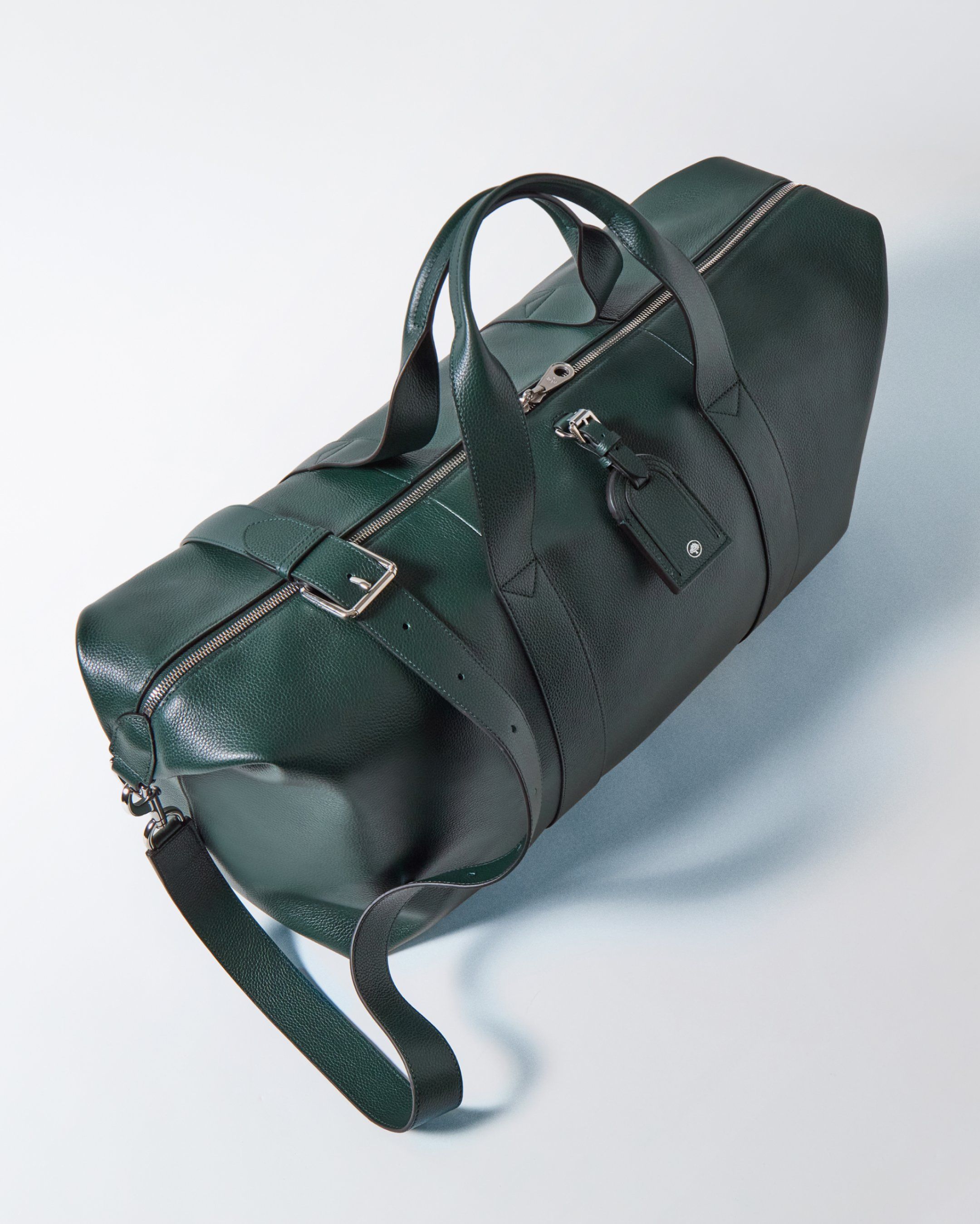 Mulberry Clipper holdall bag in Mulberry green leather