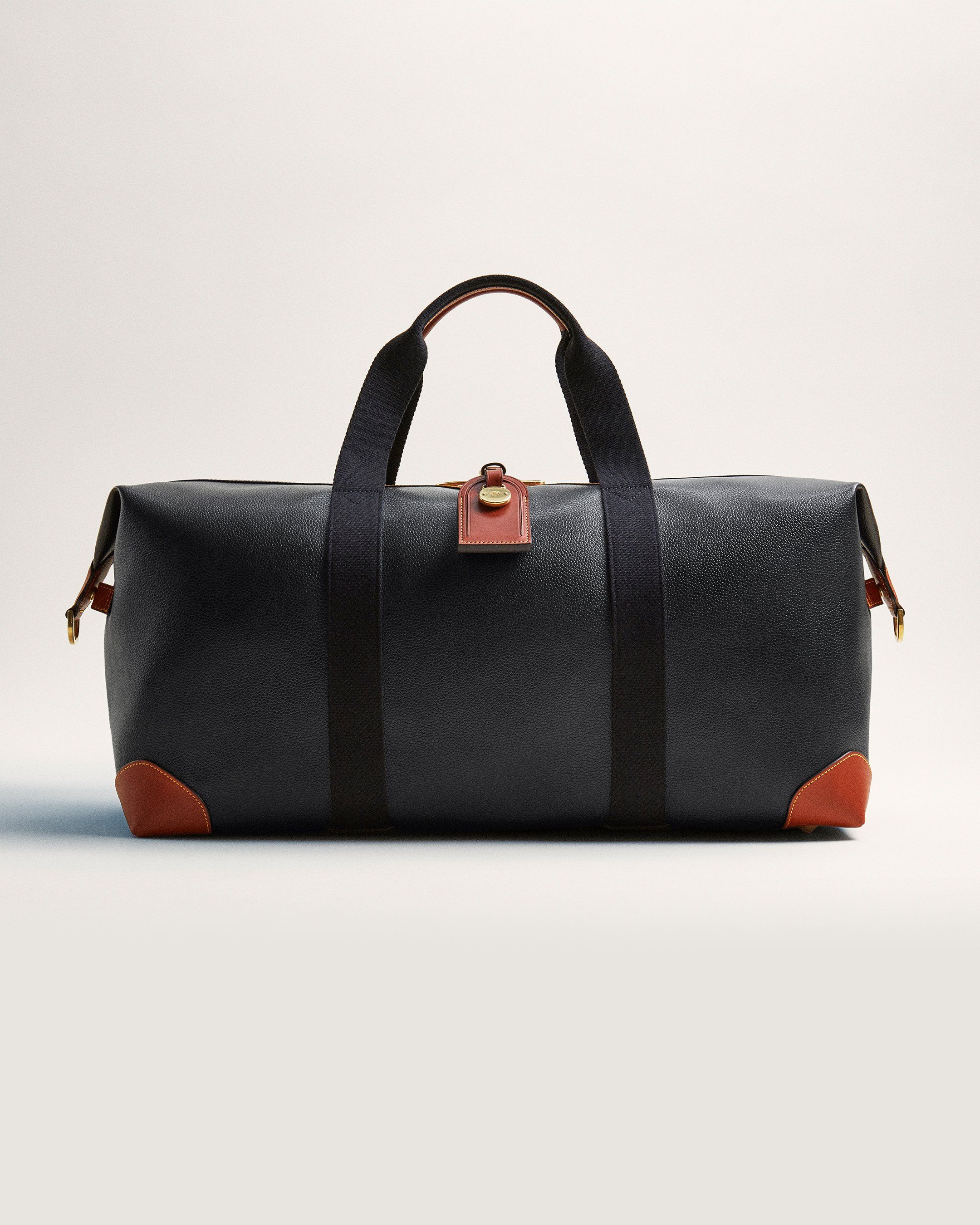 mulberry medium clipper bag in black & cognac