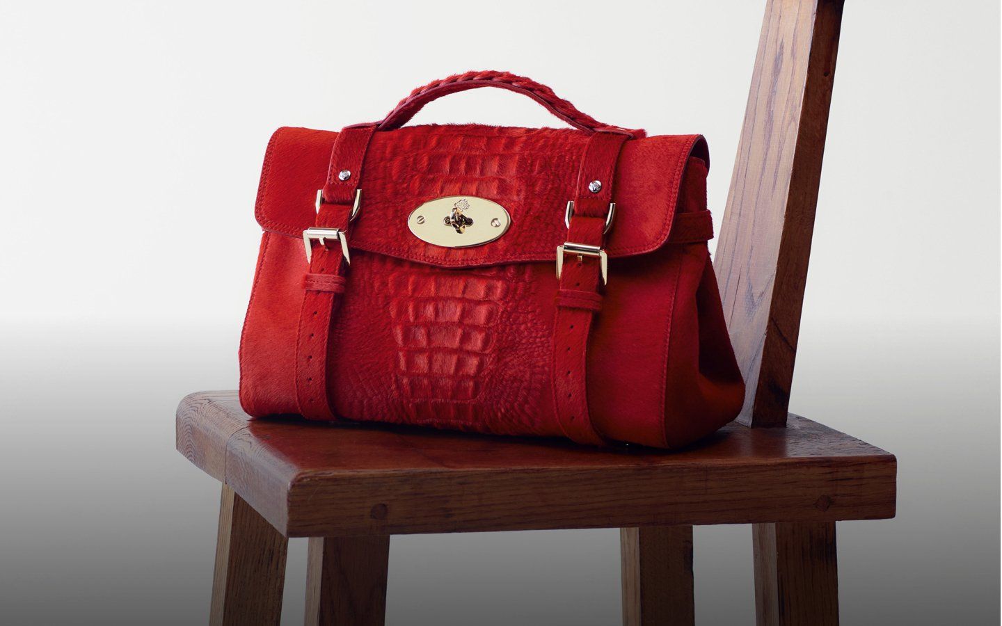 Pre-Loved Mulberry Alexa Handbag in red
