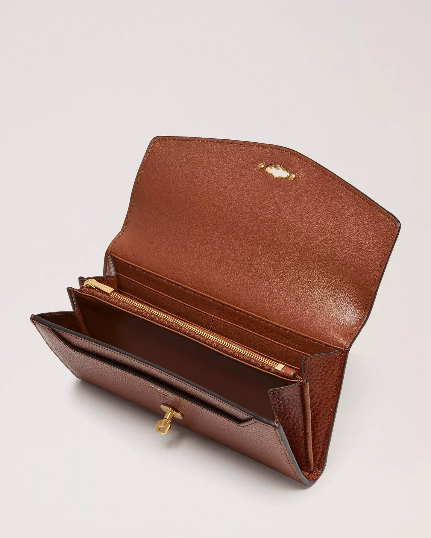 Inside shot of Darley Wallet in Oak Small Classic Grain Leather