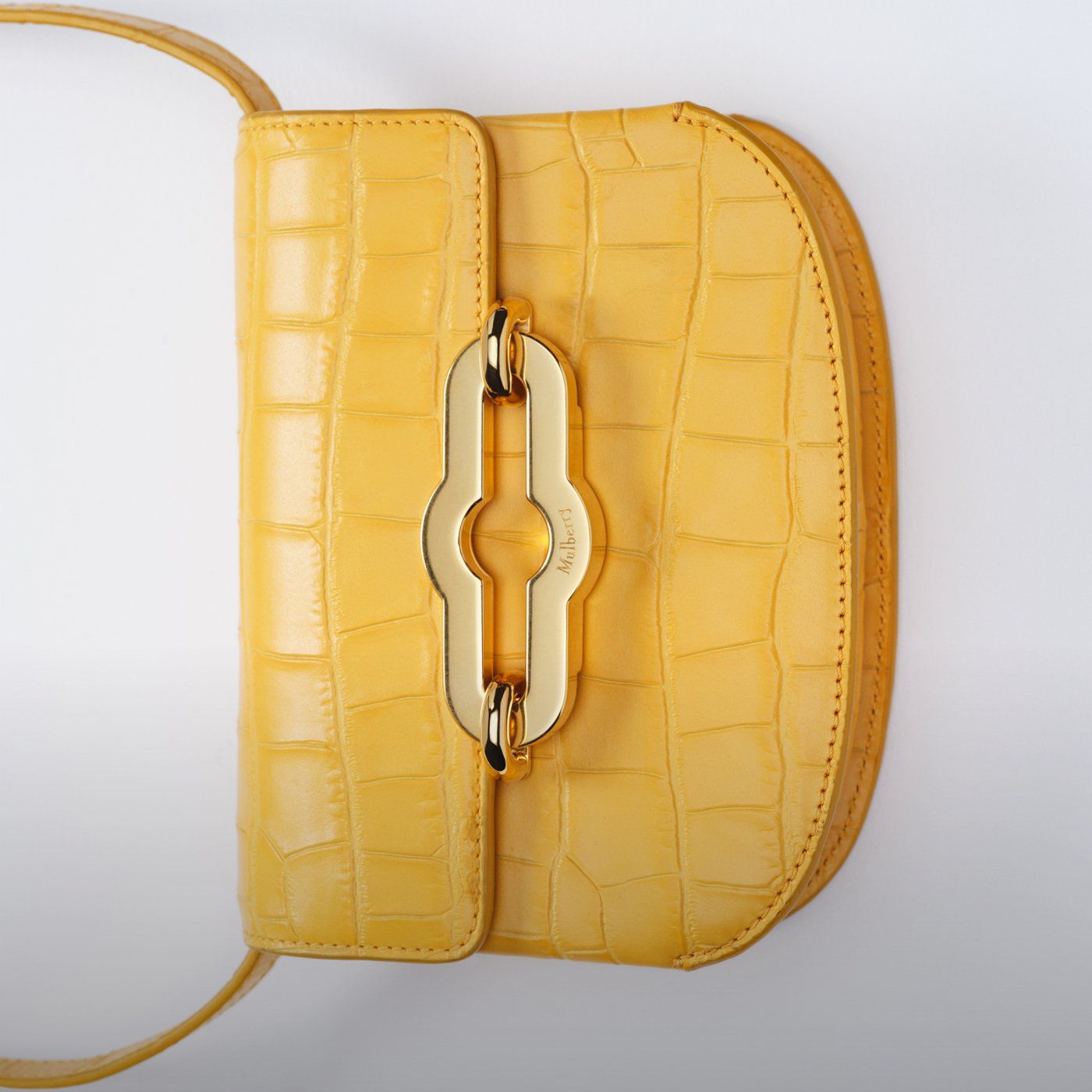 Mulberry Pimlico Satchel bag in Yellow Croc print