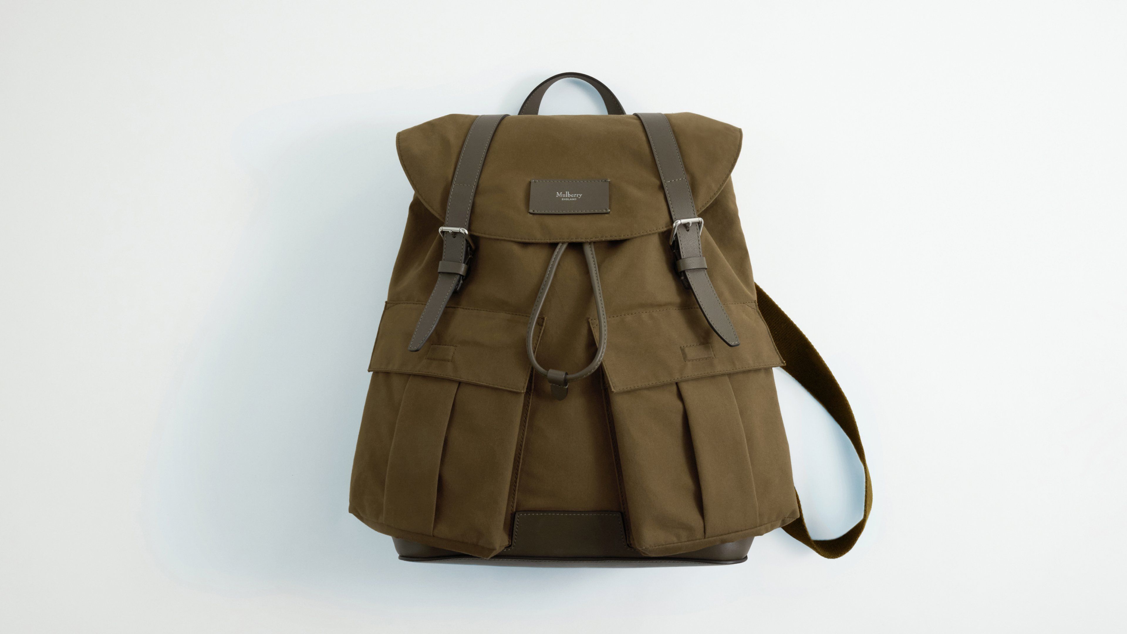 Mulberry Heritage Backpack in dark green cotton