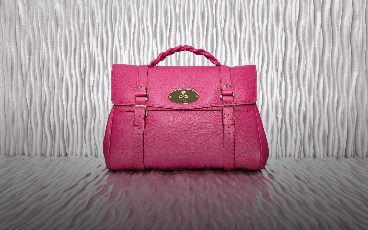 Alexa handbag in pink leather
