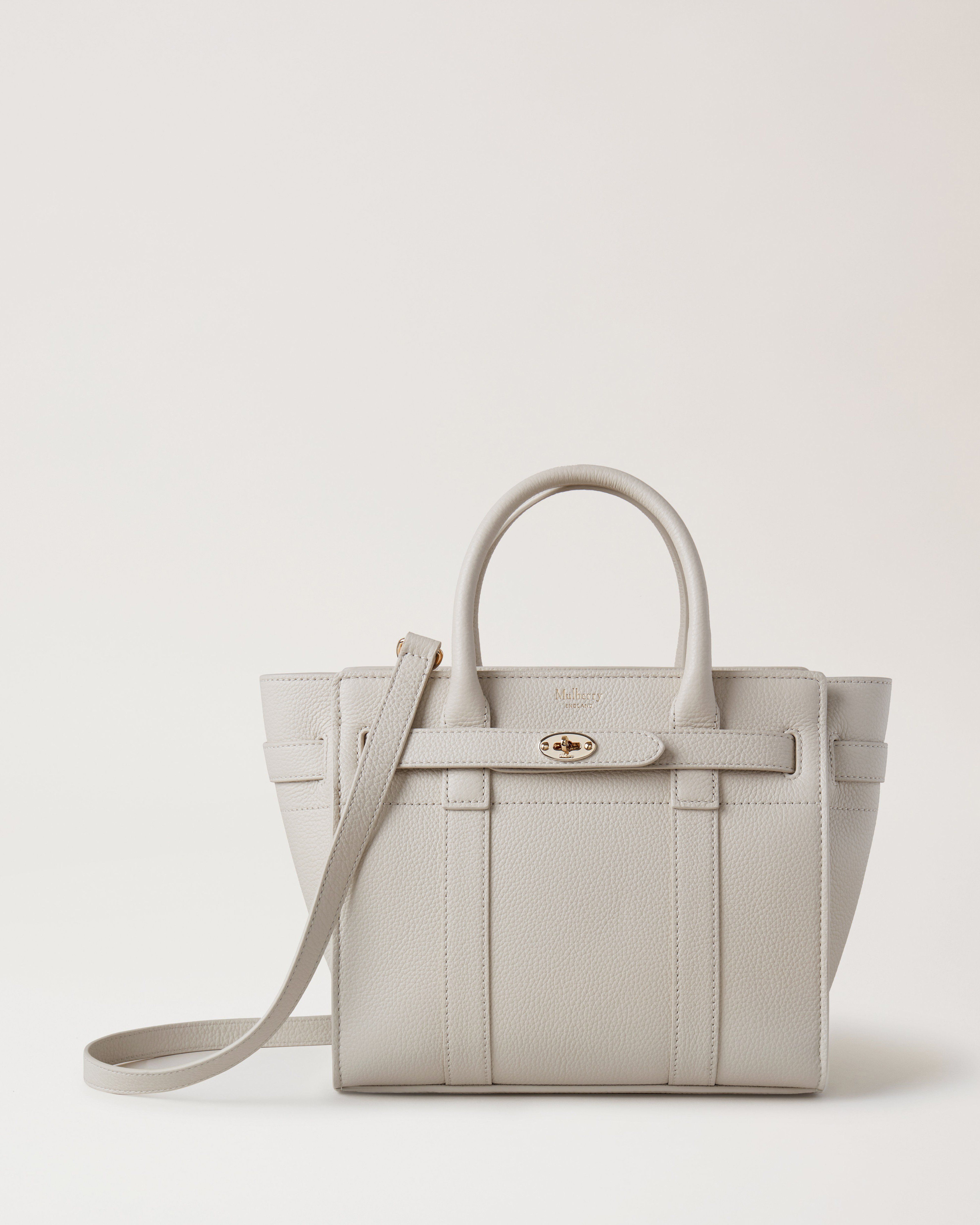 mulberry Mini Zipped Bayswater SCG in chalk