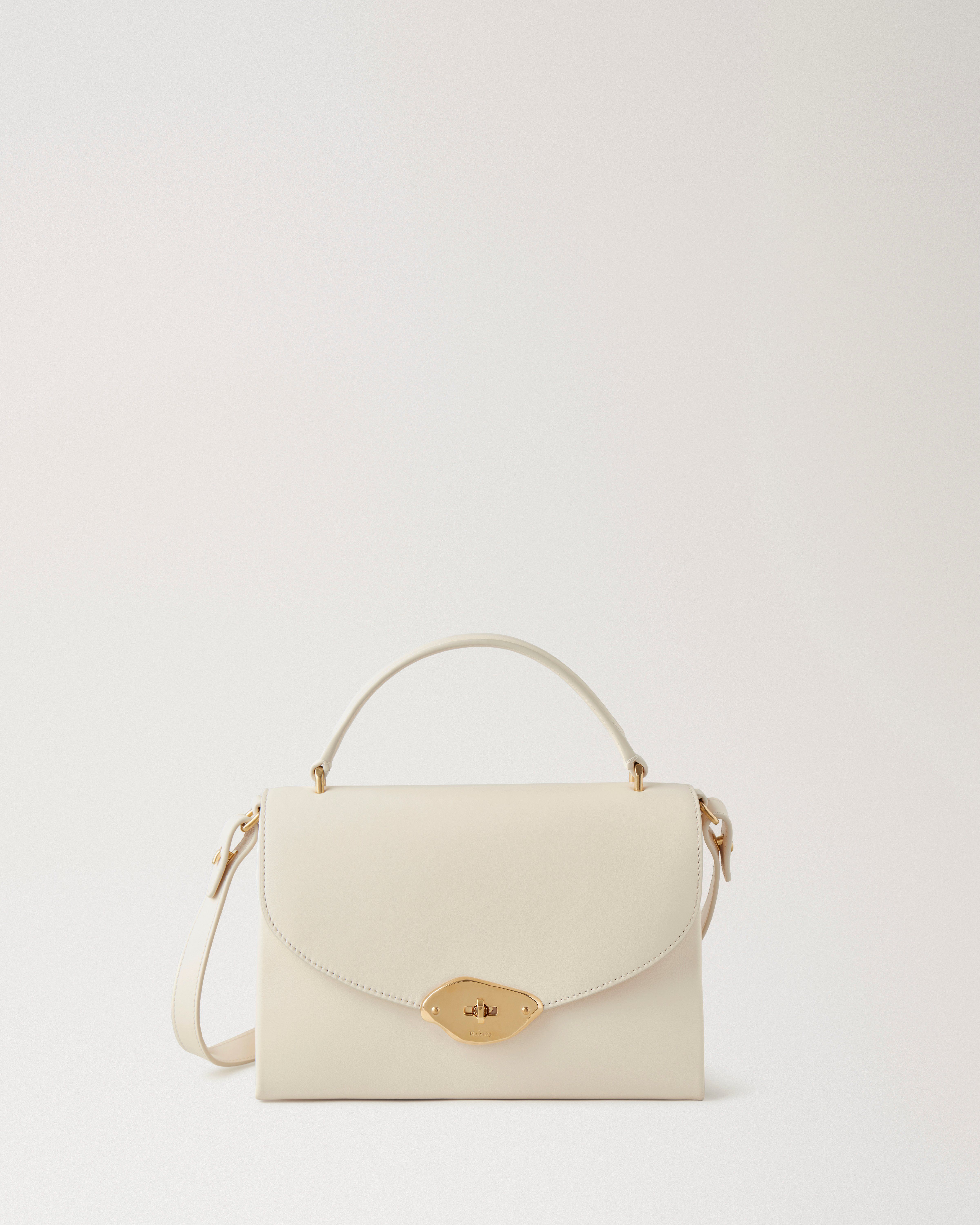 mulberry lana top handle bag in eggshell