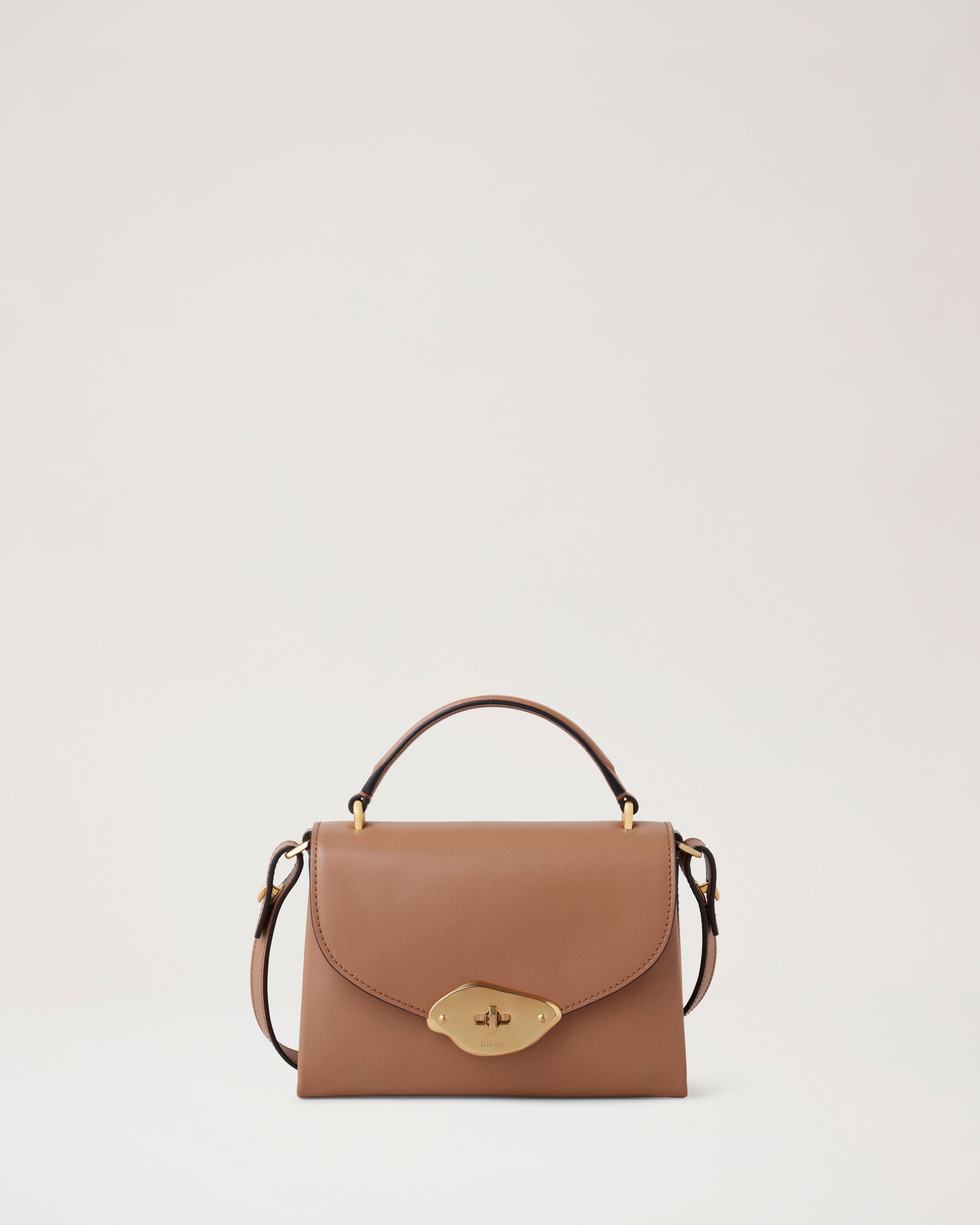 mulberry small lana top handle bag in sable