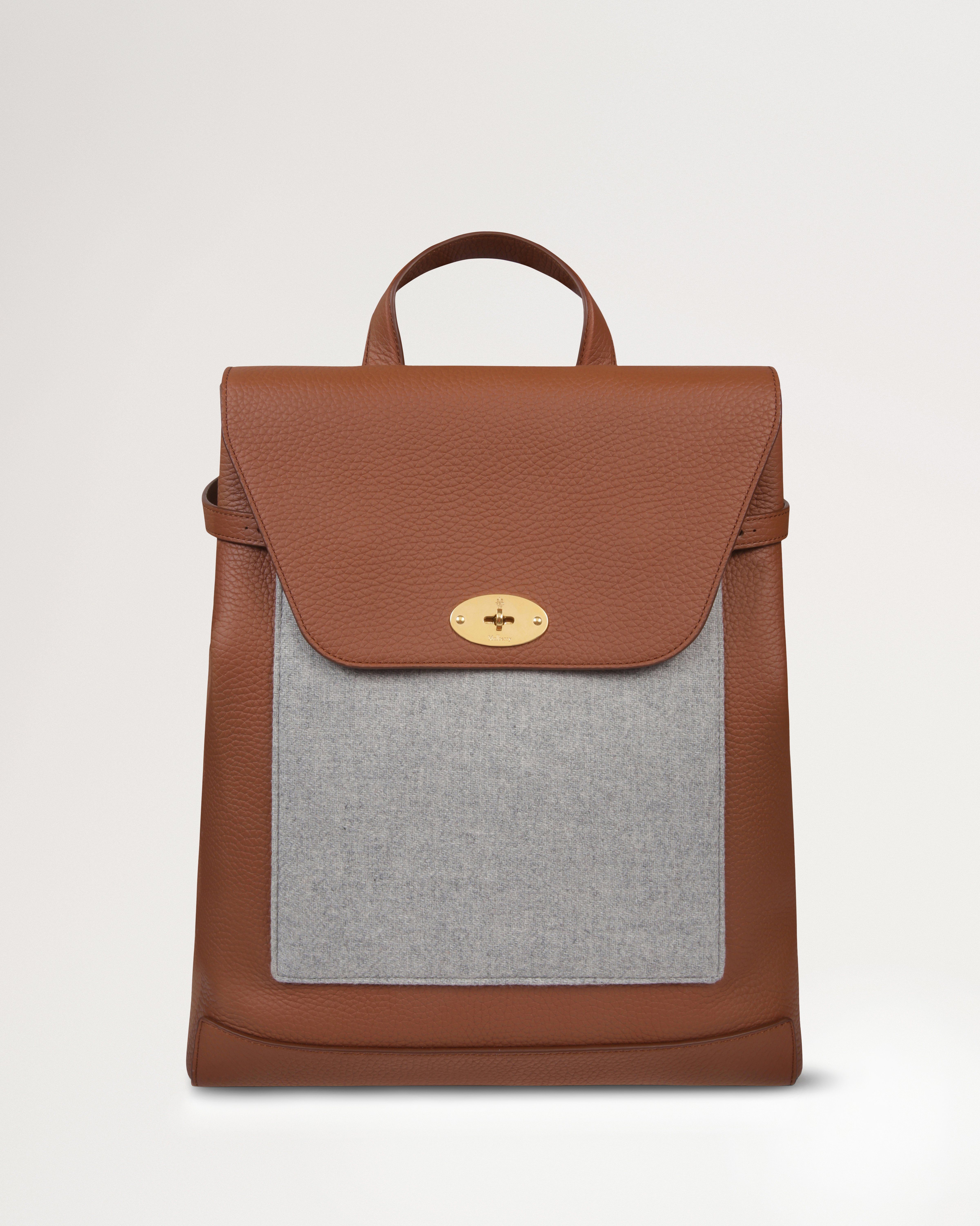 Mulberry x Eleventy Chiltern Backpack HG & Flannel in Chestnut