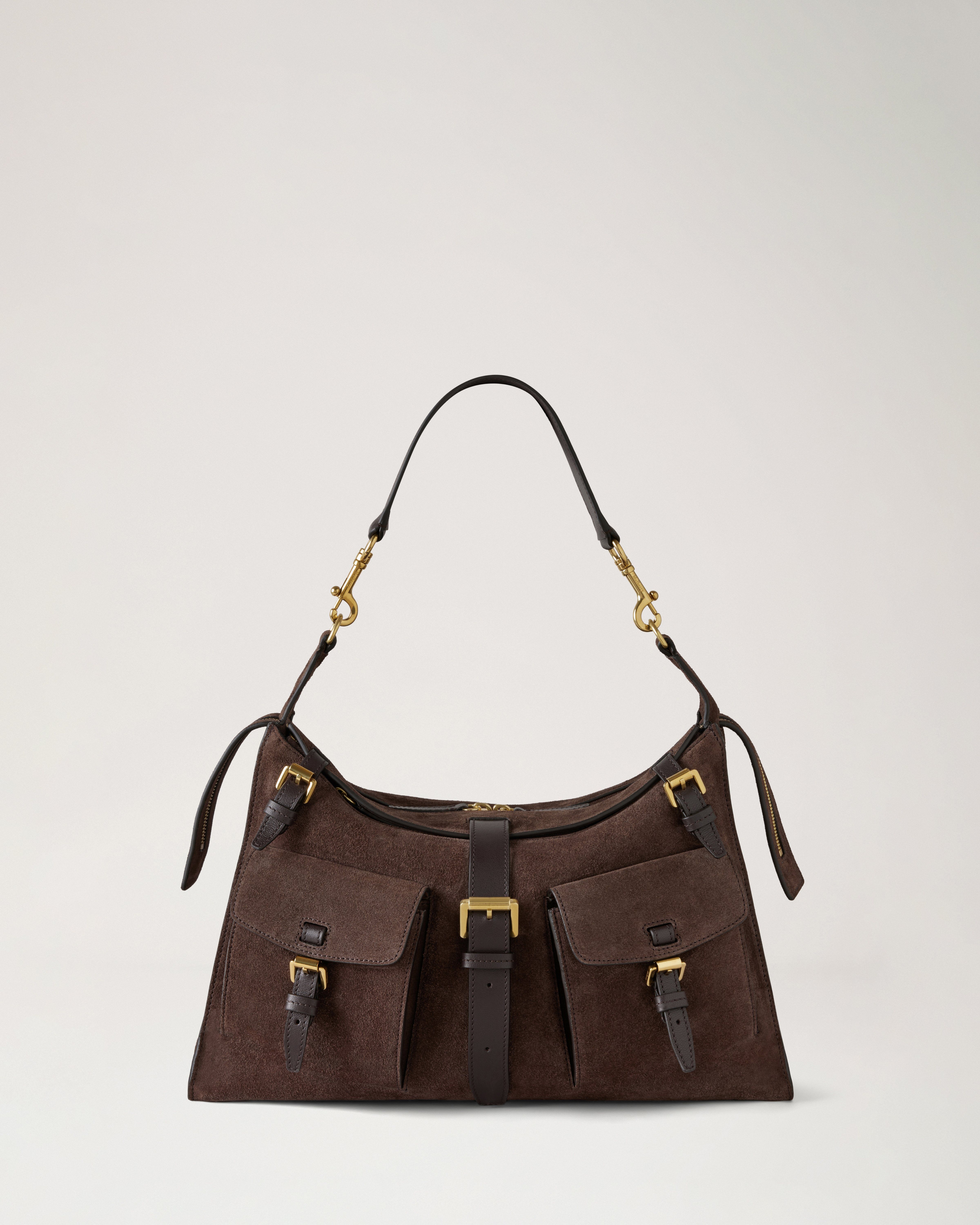 Mulberry Roxanne shoulder bag in chocolate suede