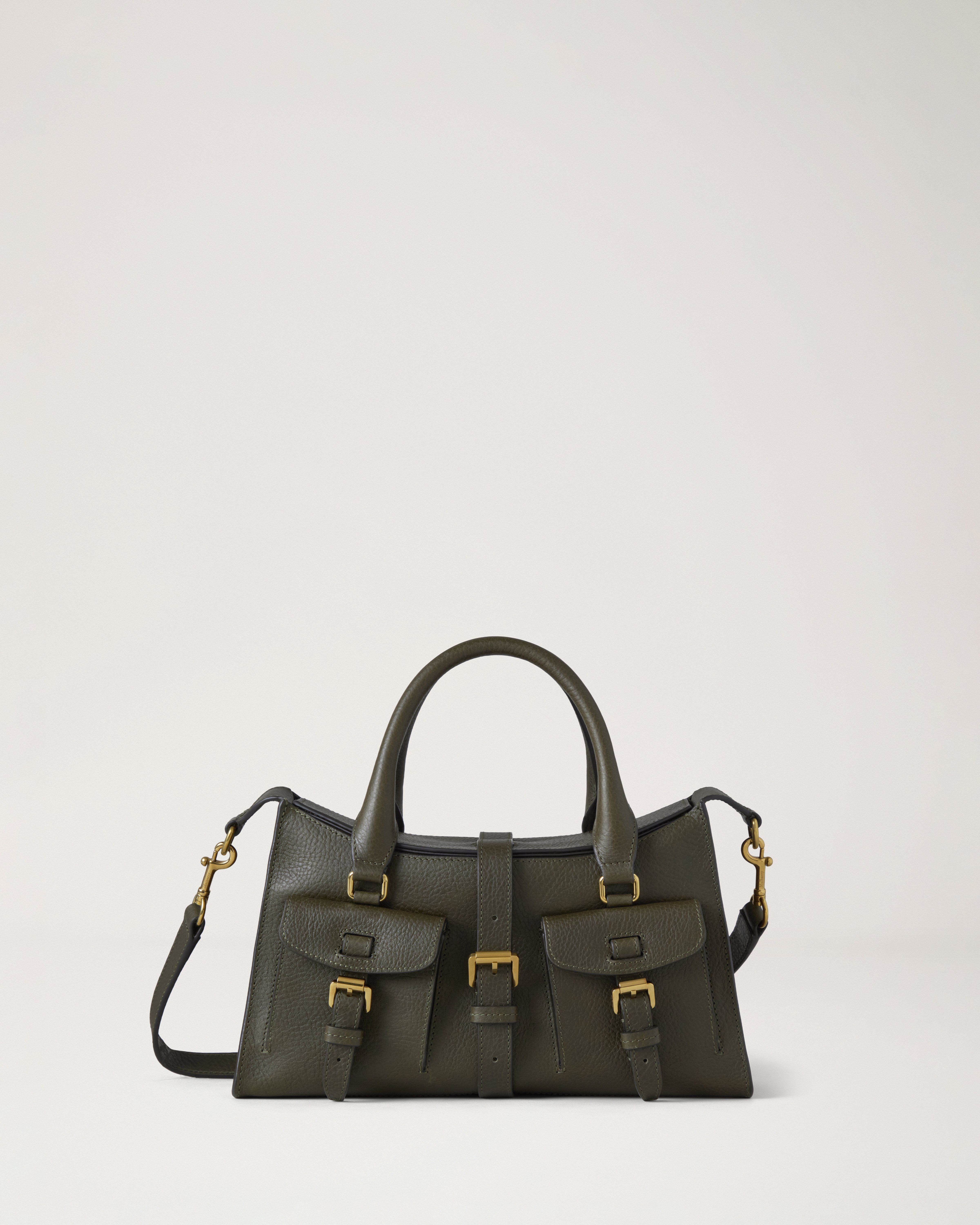Mulberry small Roxanne bag in sage green leather