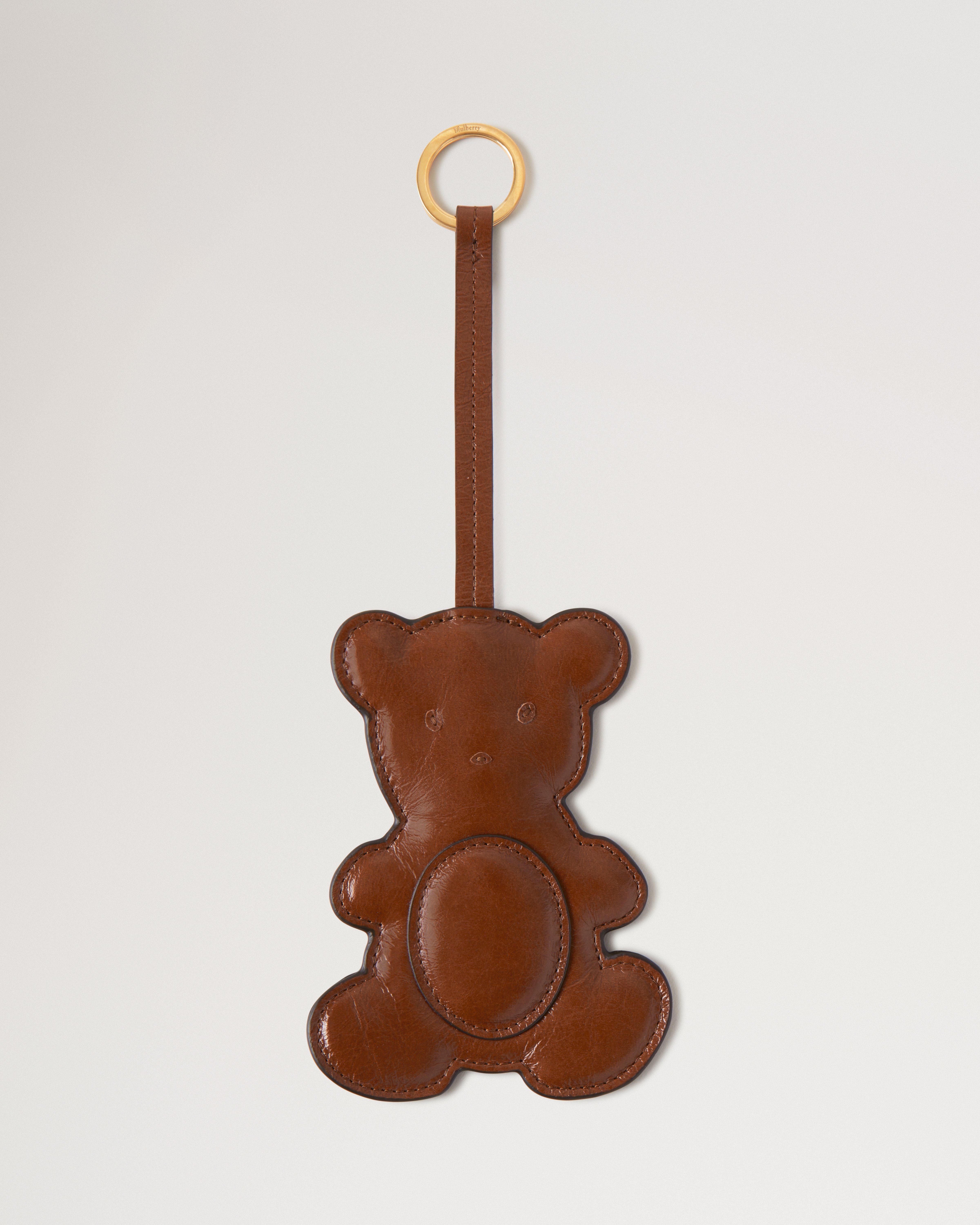 Mulberry x Rejina Pyo teddy bear keyring in oak