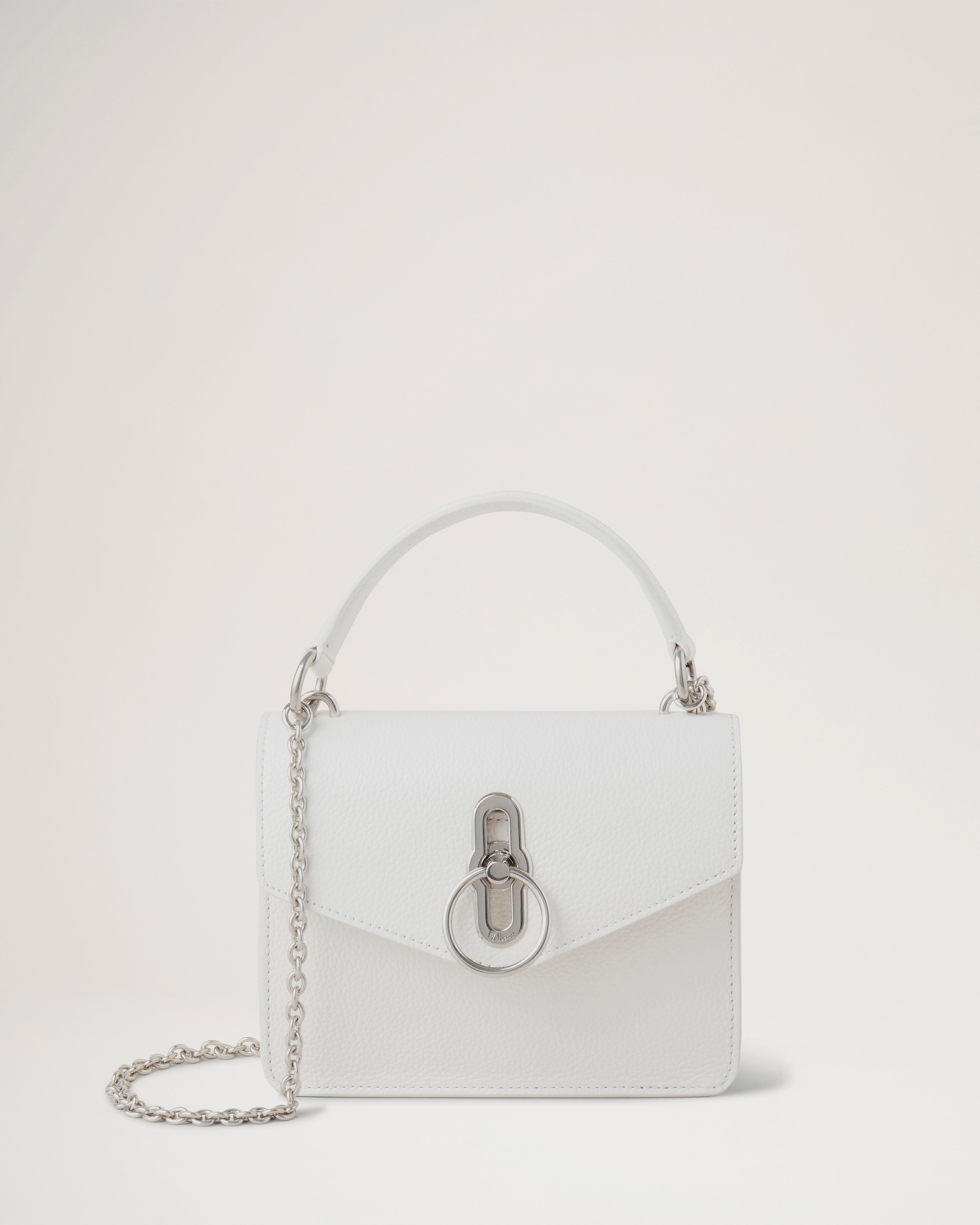 Small Amberley Crossbody in White Small Classic Grain