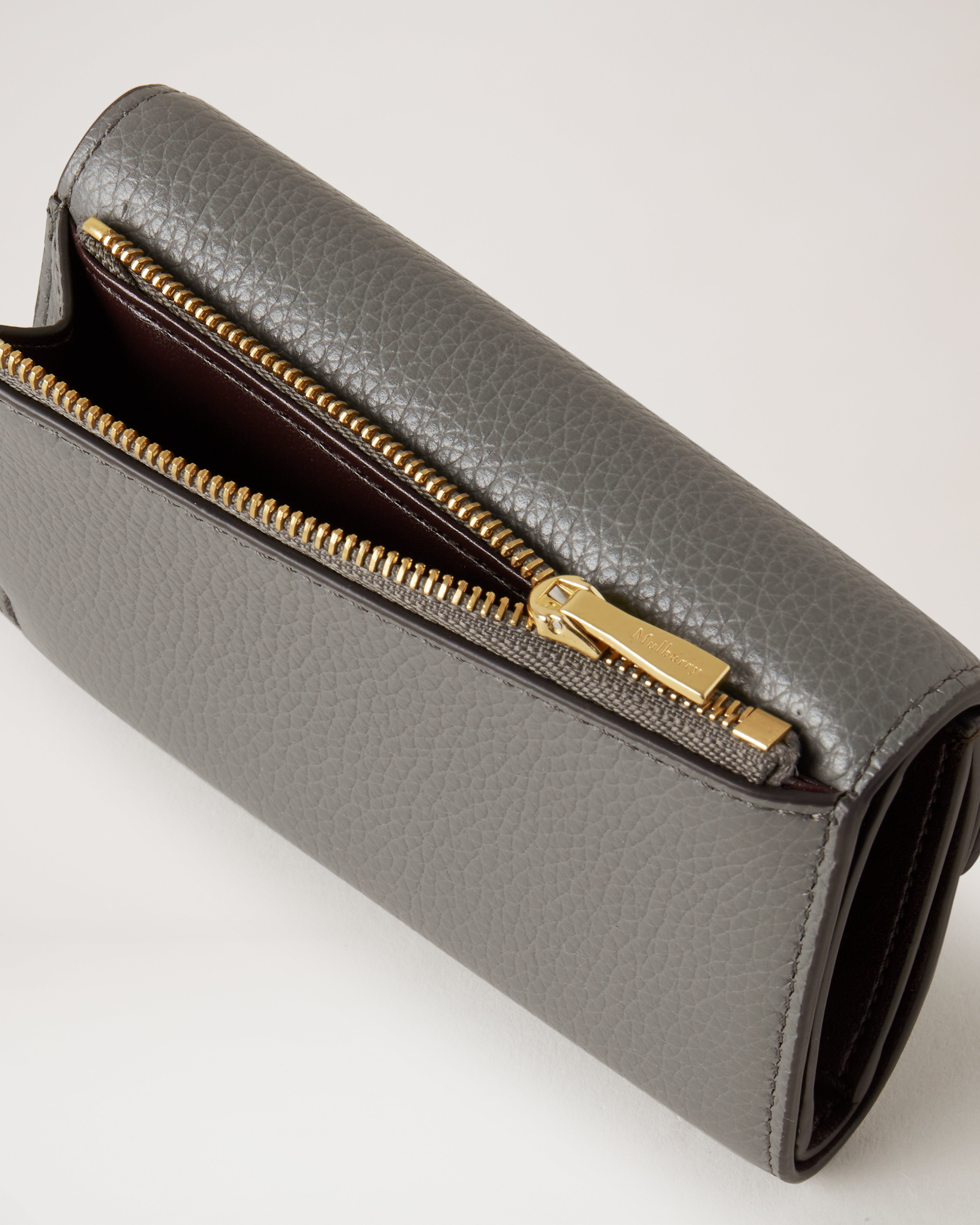 Darley Folded Multi-Card Wallet in Charcoal Small Classic Grain