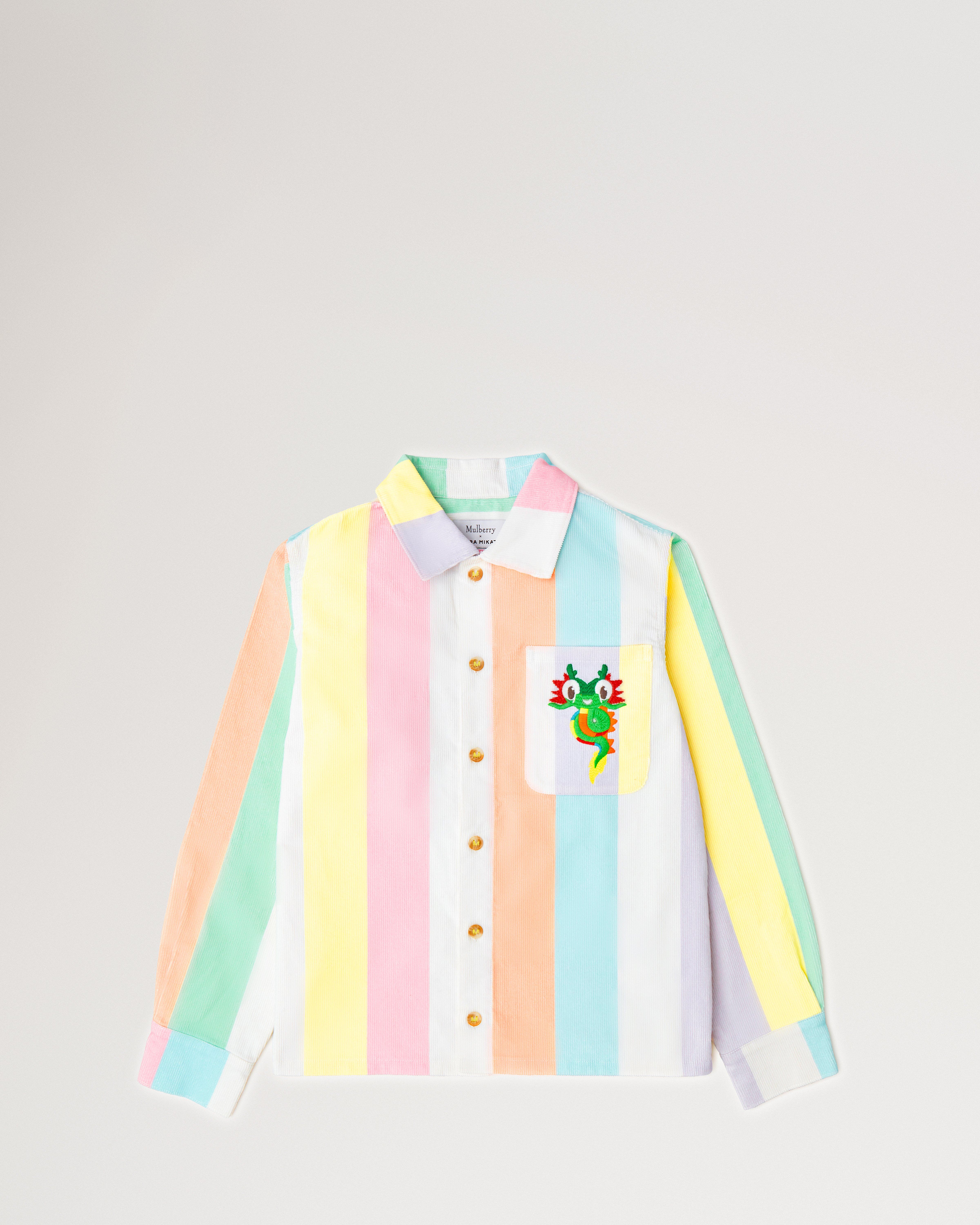 Mulberry x Mira Mikati corduroy overshirt multicolour