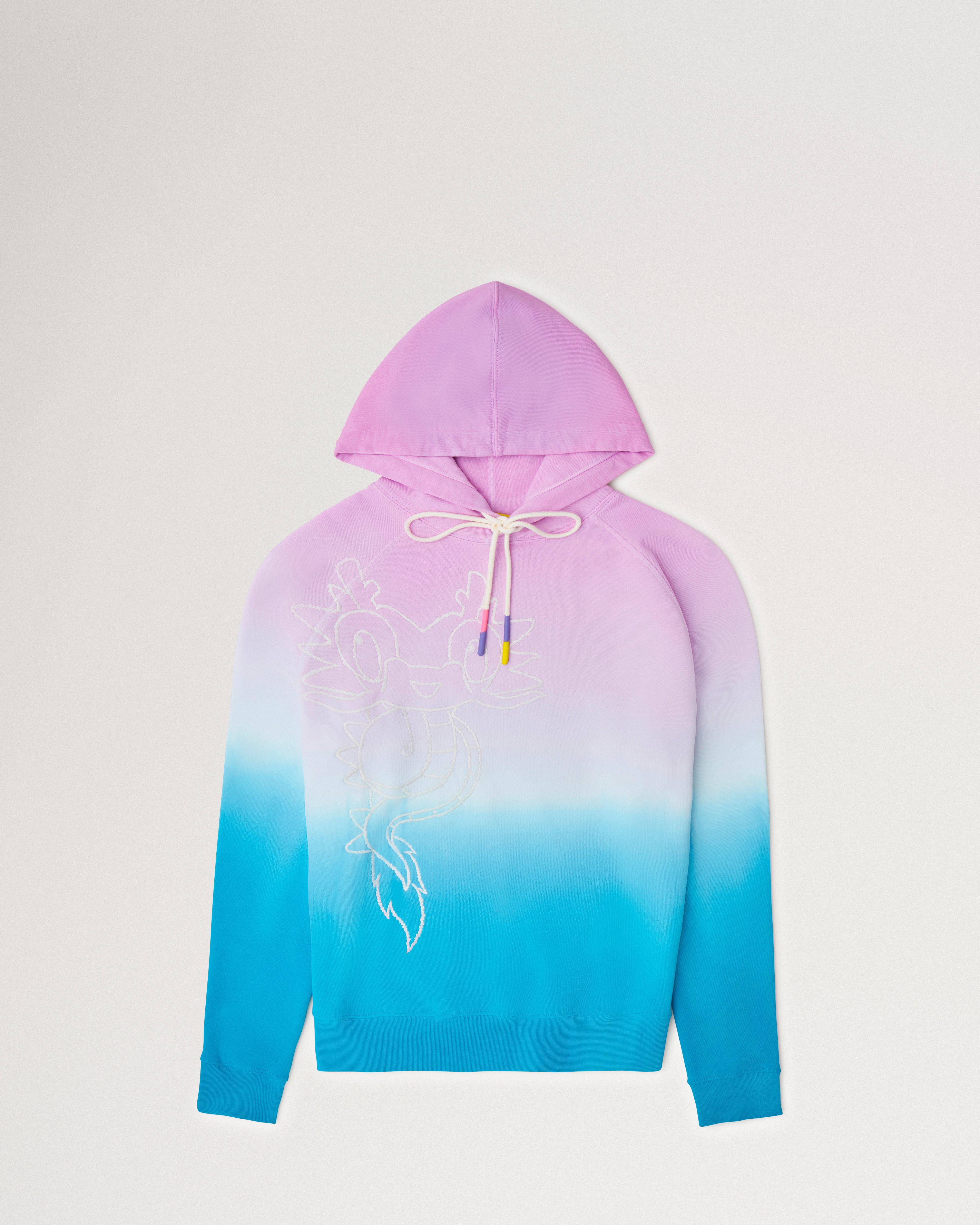 Mulberry x Mira Mikati Printed Gradient Hoodie Pink & Blue Cotton