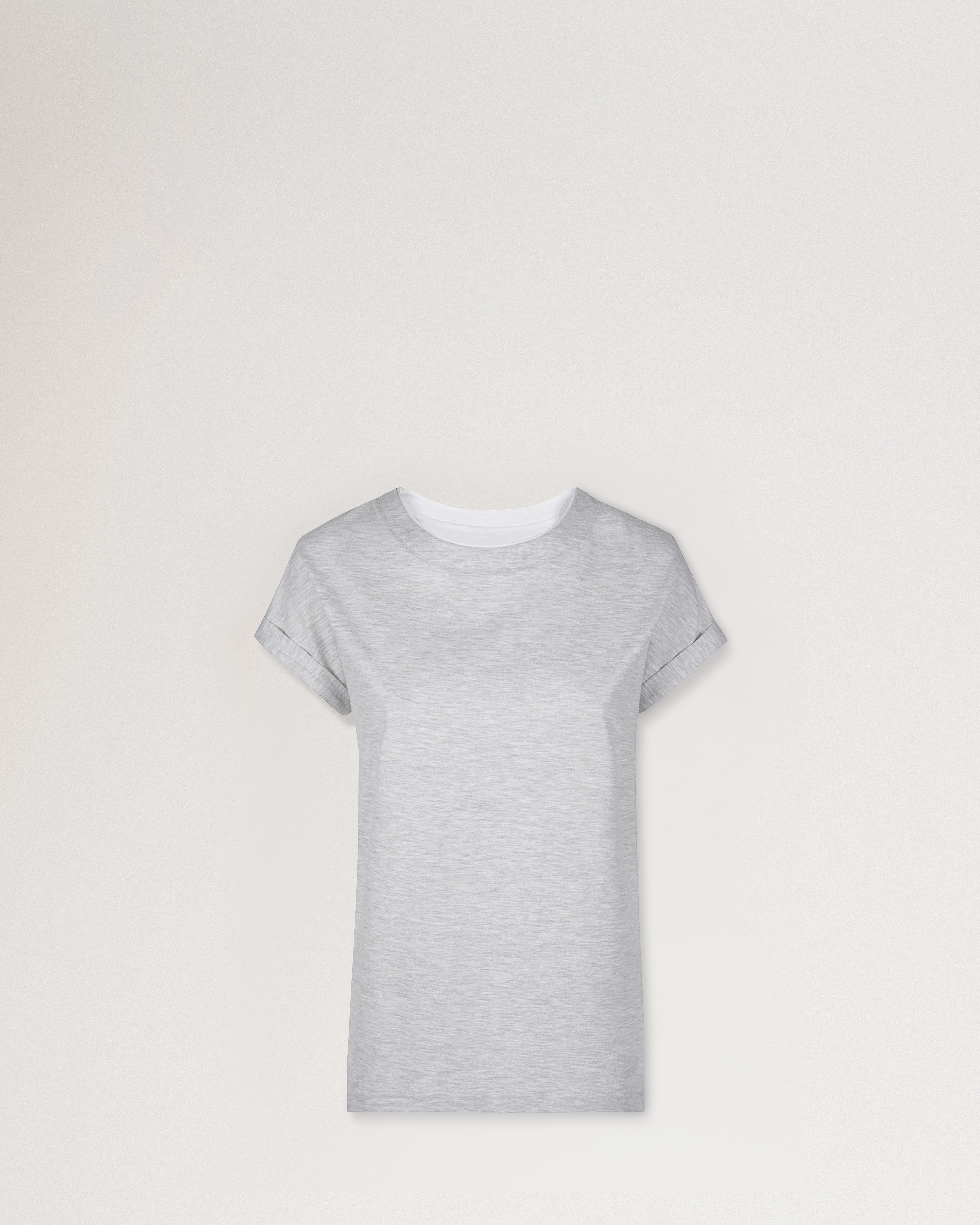 Mulberry x Eleventy Crew Neck Short Sleeve Ladies T-Shirt in Grey