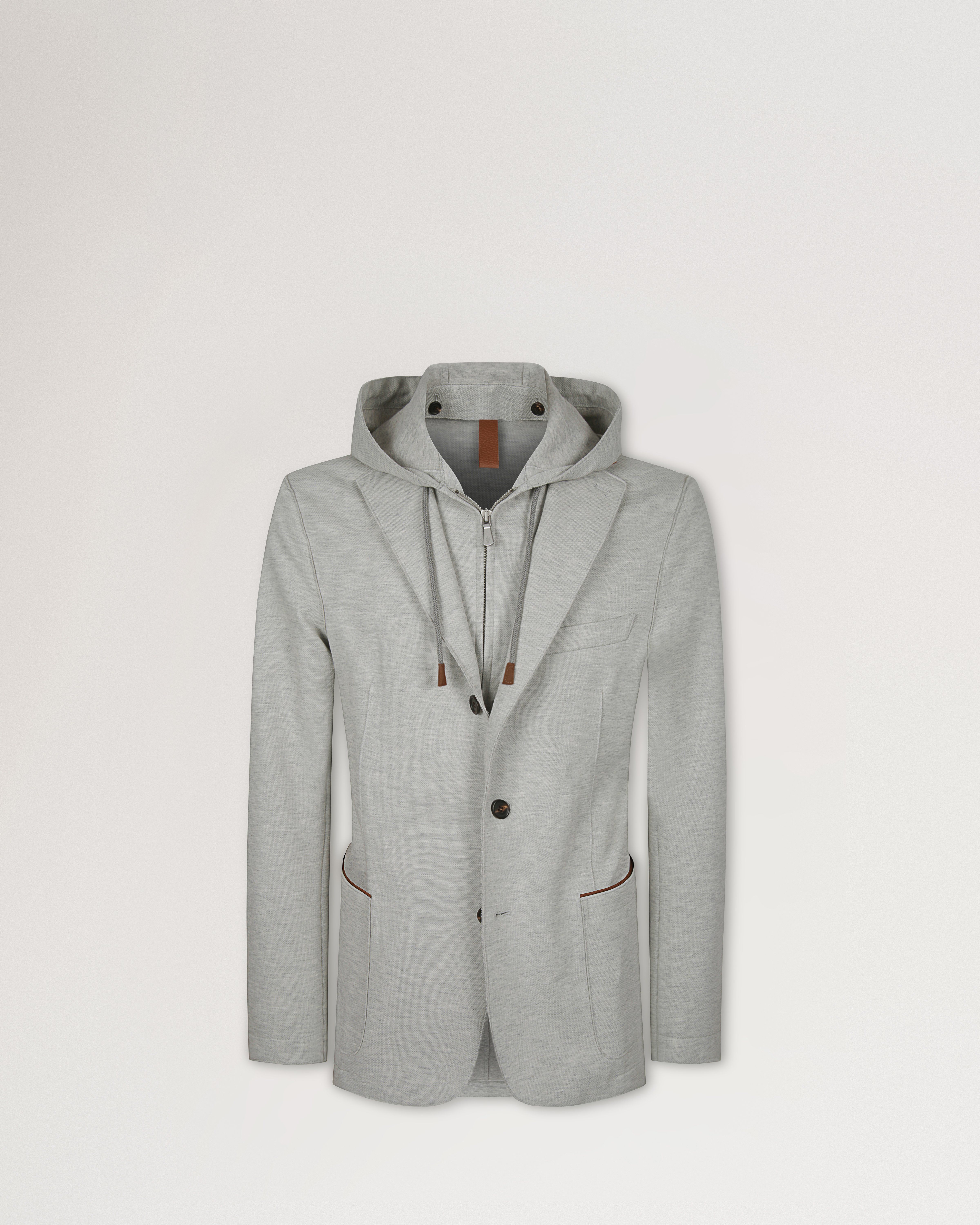 Mulberry x Eleventy Single Breasted Hooded Blazer in Grey