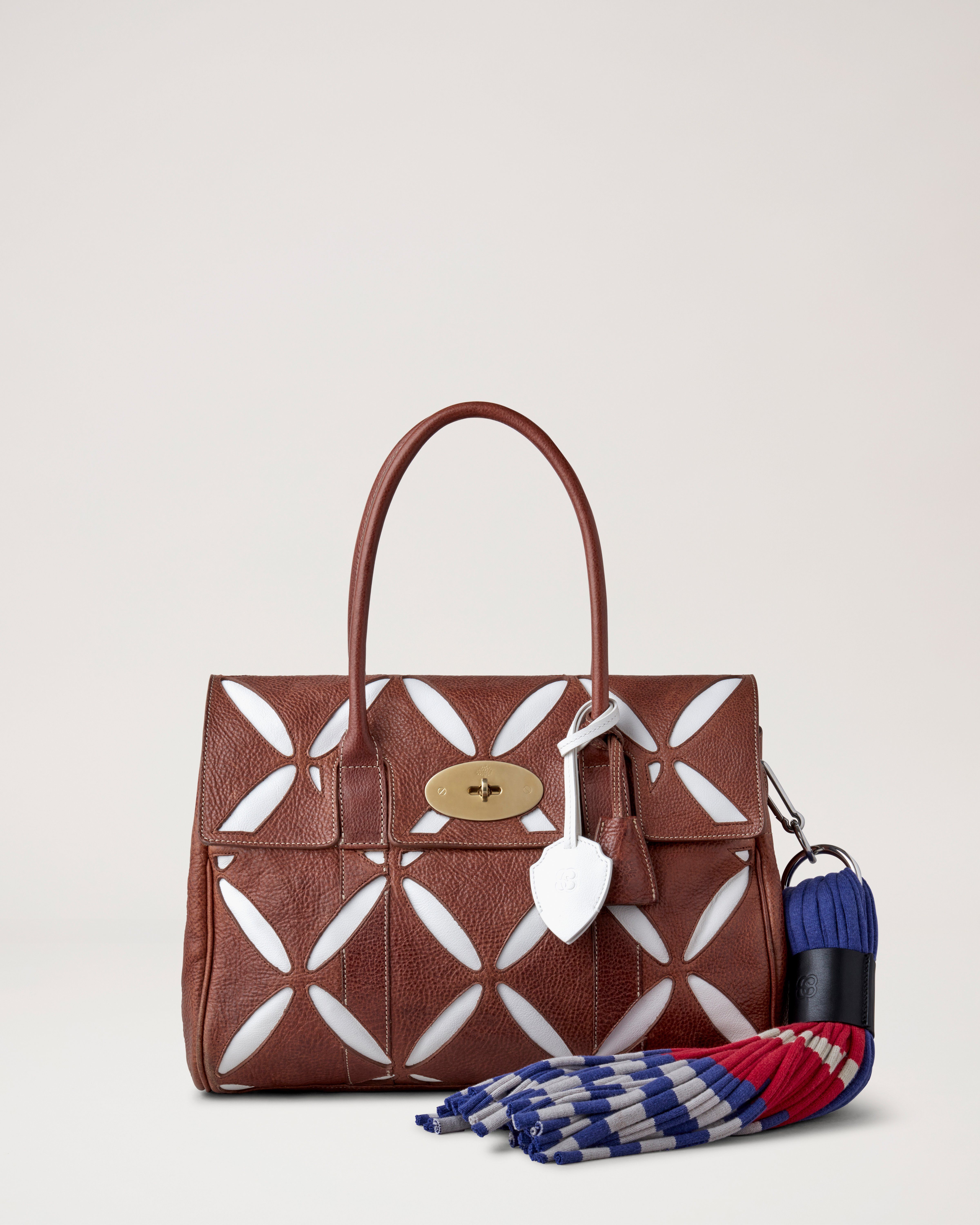 Bayswater Slash Handbag in Oak Leather from the Mulberry x Stefan Cooke collection