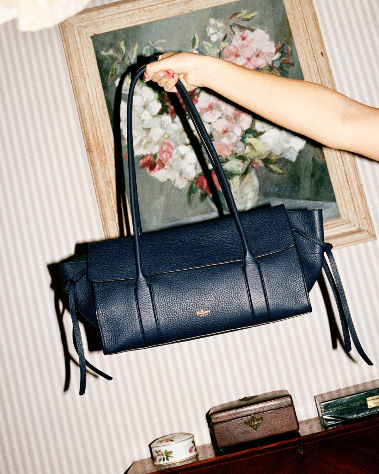 Mulberry Small Soft Bayswater in Night Sky