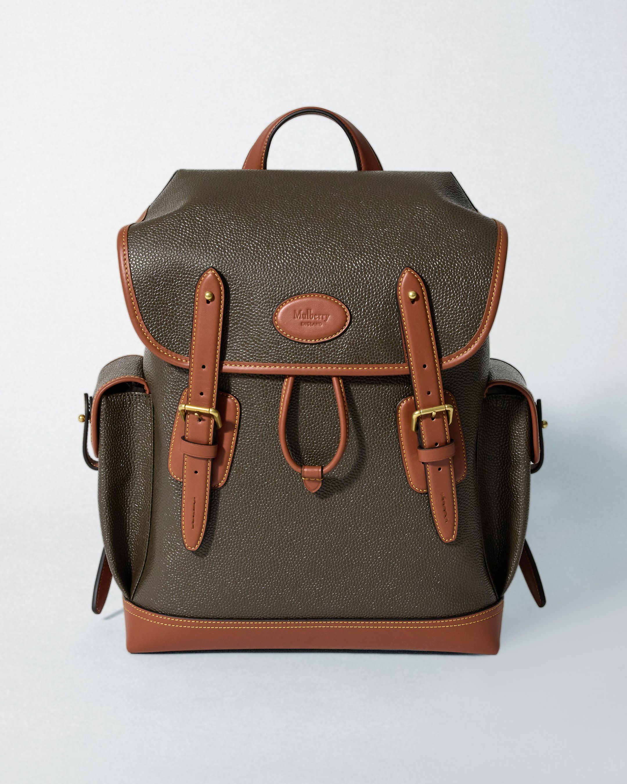 Mulberry Heritage backpack in oak scotchgrain material
