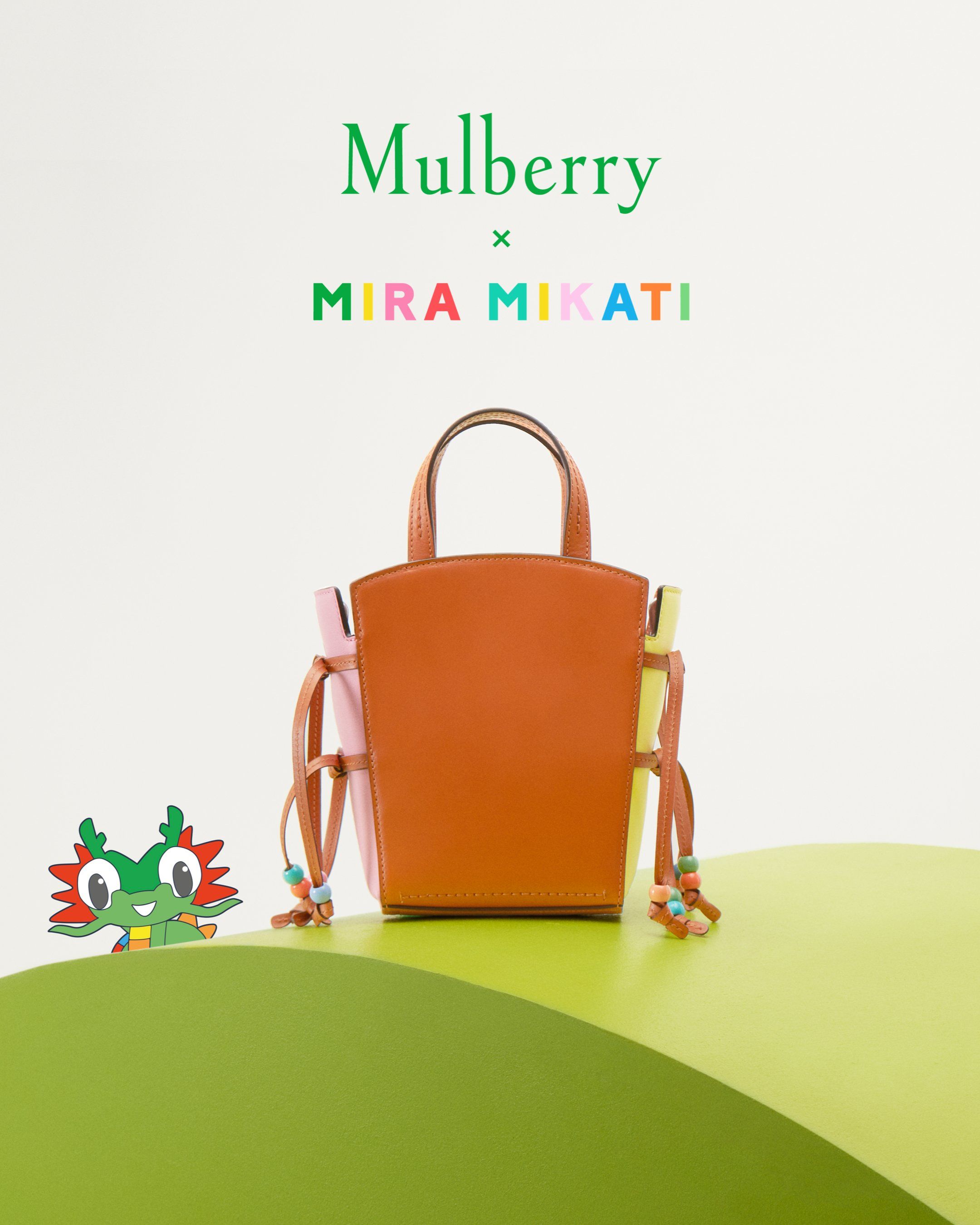 Mulberry x Mira Mikati 오크 소재의 미니 클로벨리 백