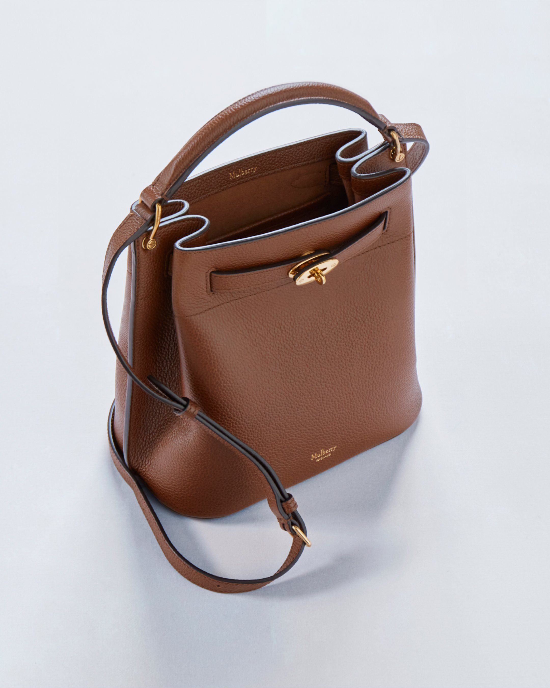 Mulberry Islington Bucket Bag in brown leather