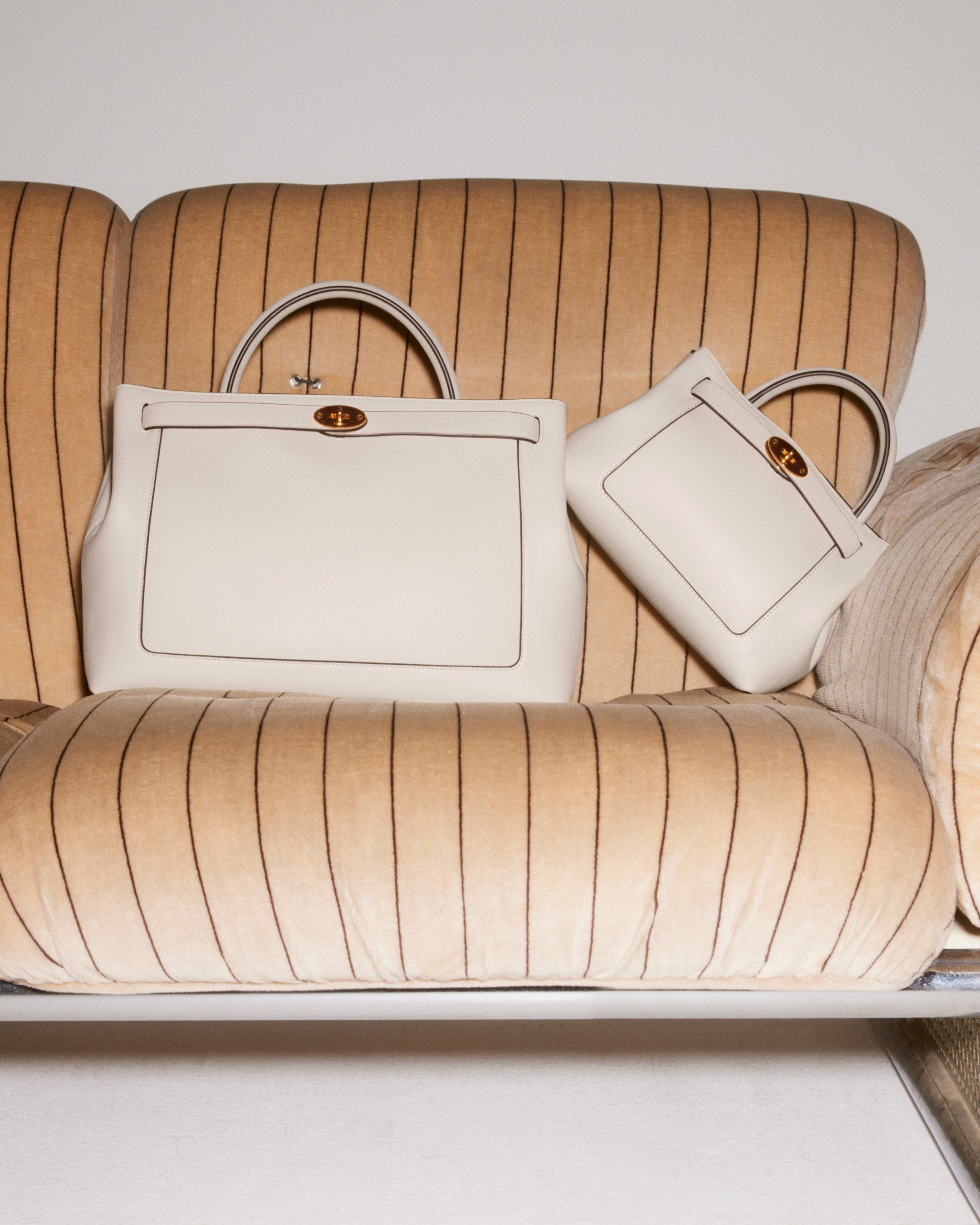 Mulberry Islington and Small Islington bags in Chalk