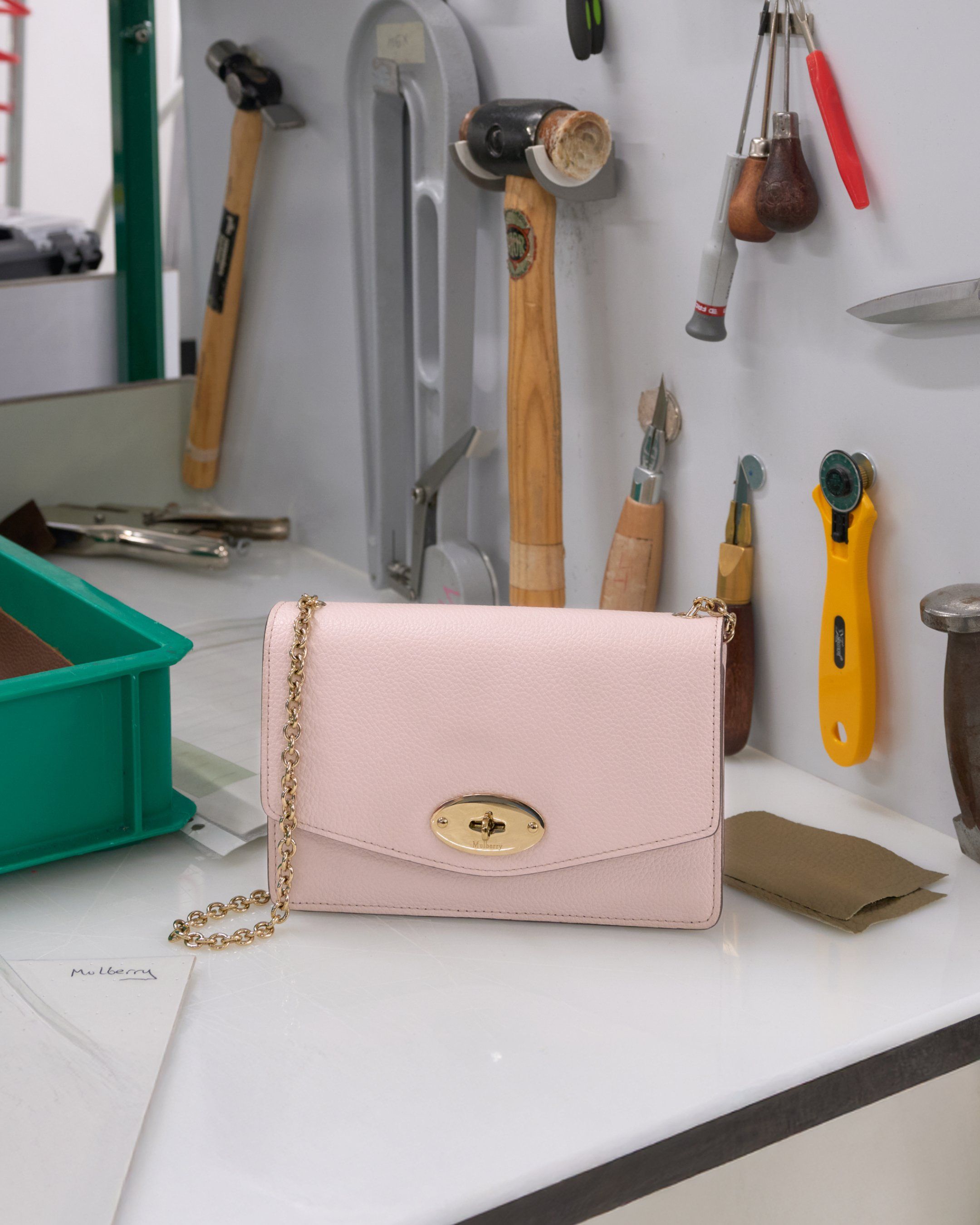 Mulberry small Darley in light pink leather