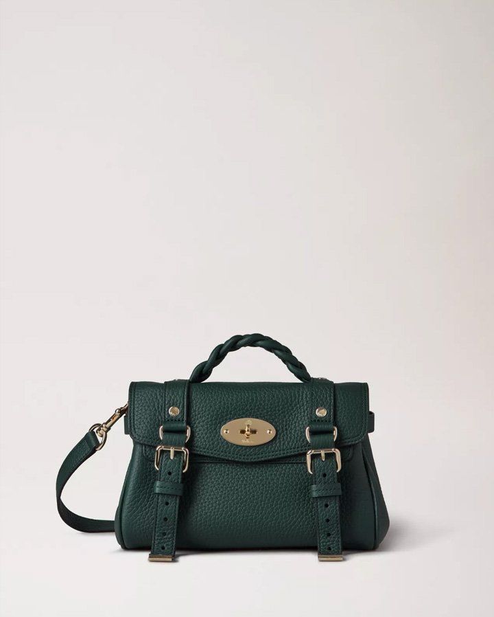 Mini Alexa bag in Mulberry Green Leather