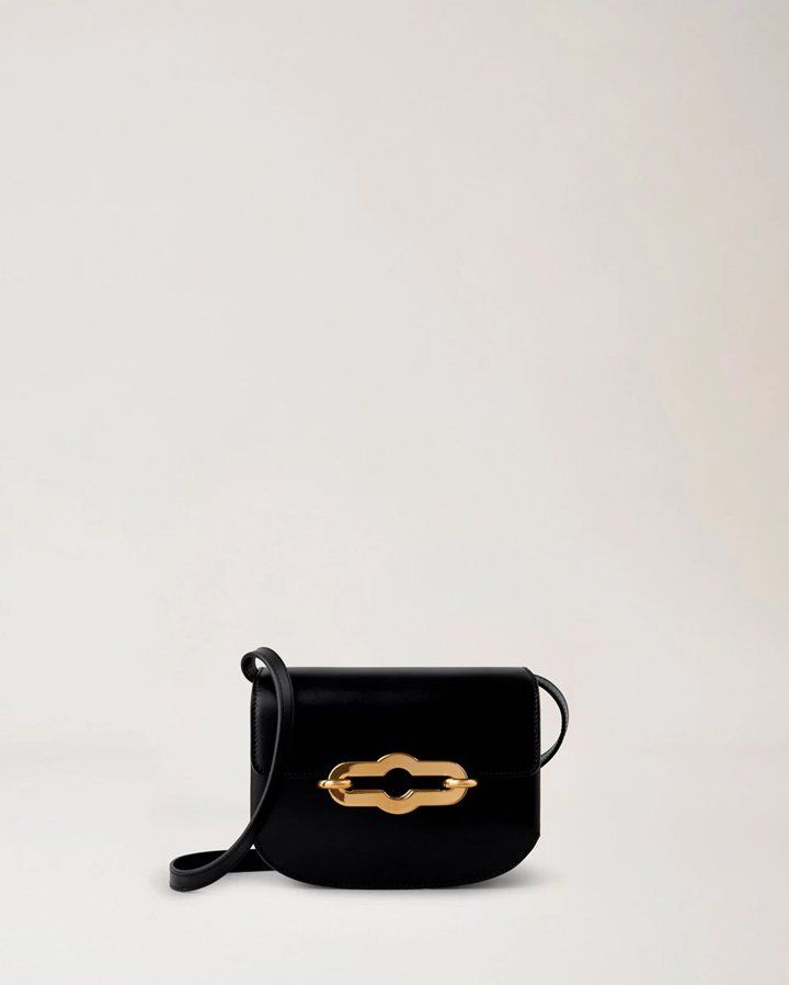 Mulberry Small Pimlico Satchel in Black & Brass Super Lux Calf leather