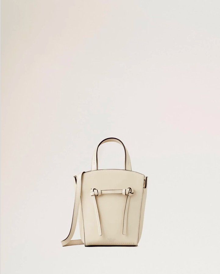 Mulberry Clovelly Mini Tote in Eggshell Refined Flat Calf