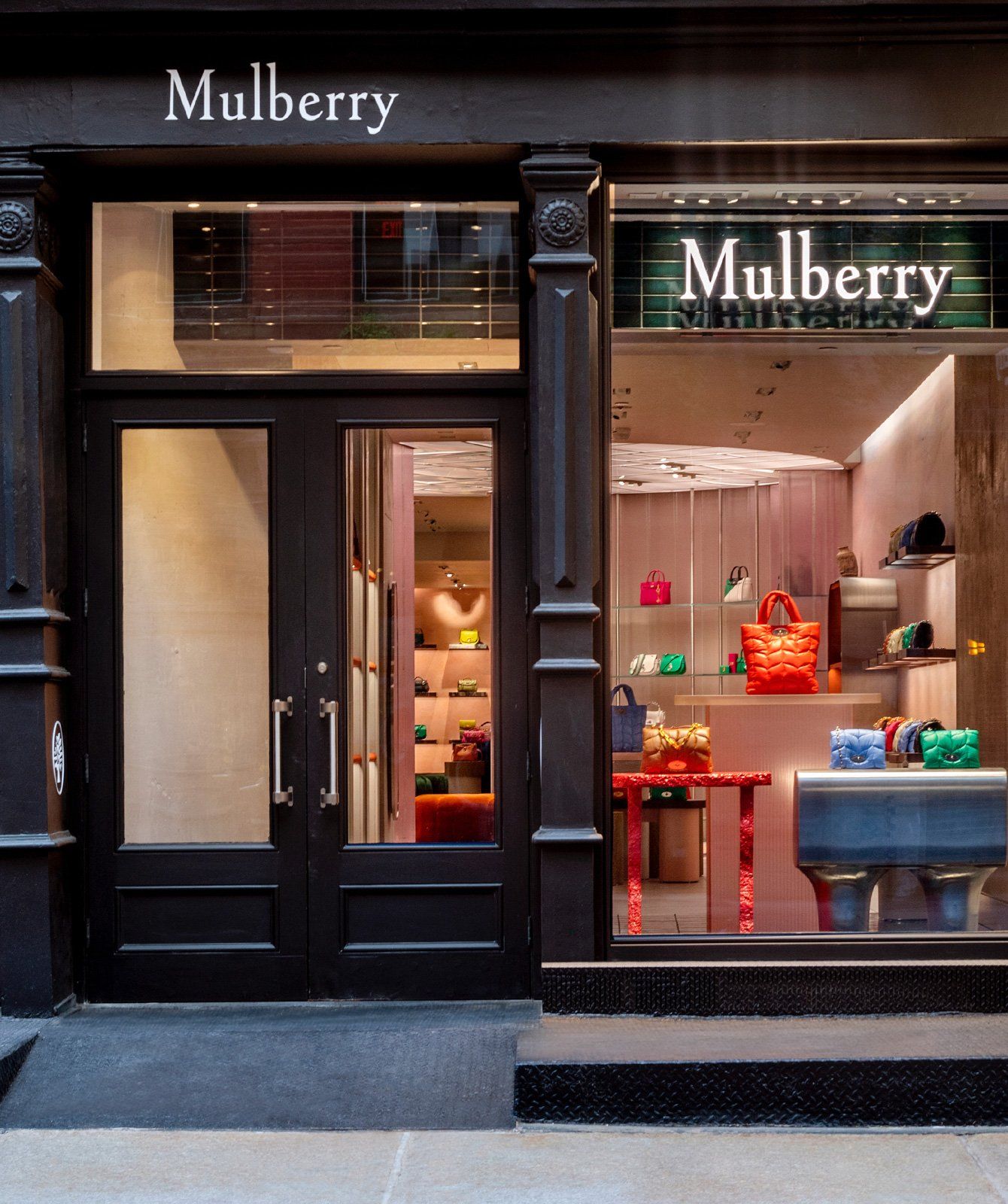 Front shot of the Mulberry store in Wooster Street, New York