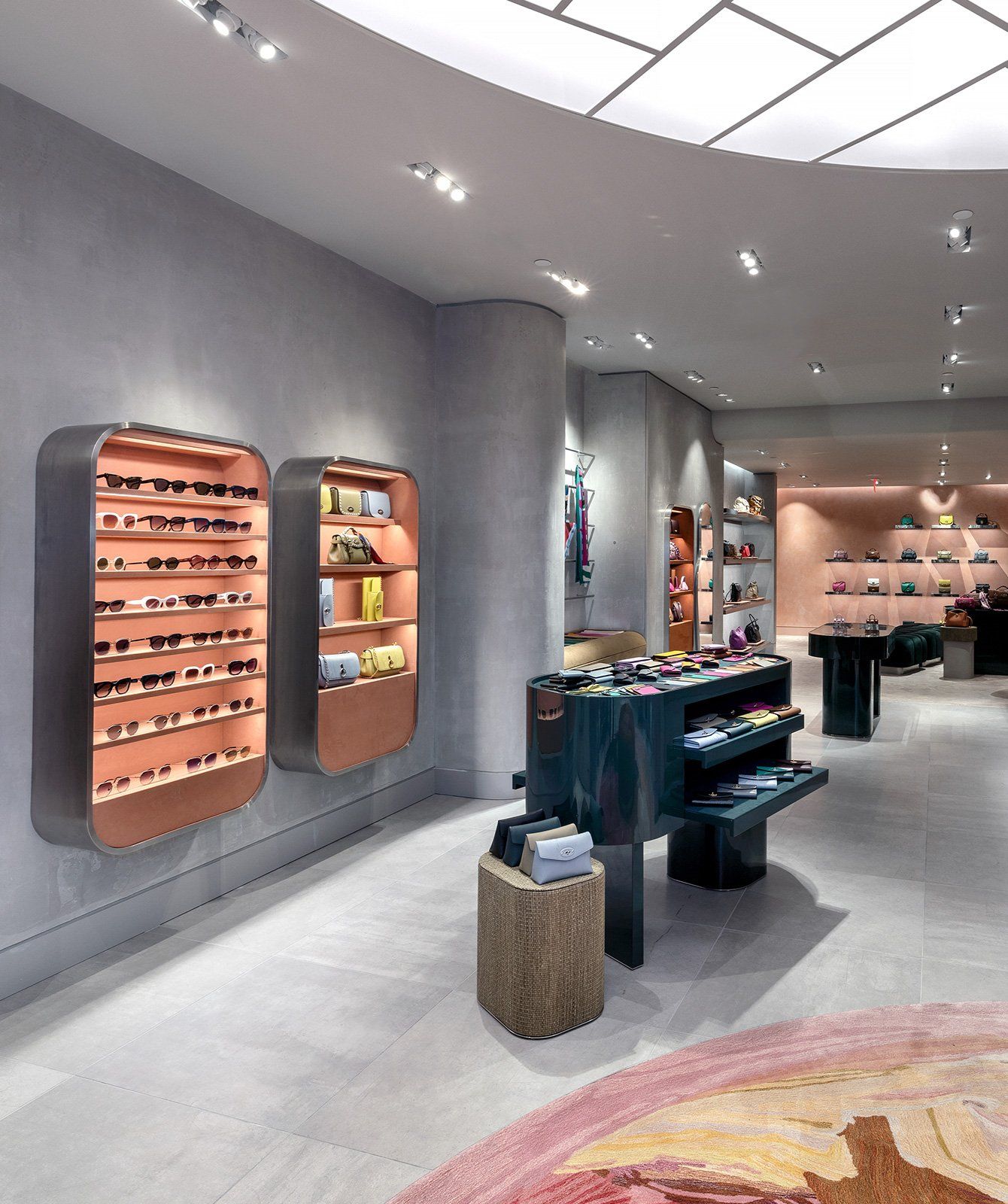 Accessories inside the Mulberry store in Wooster Street, New York