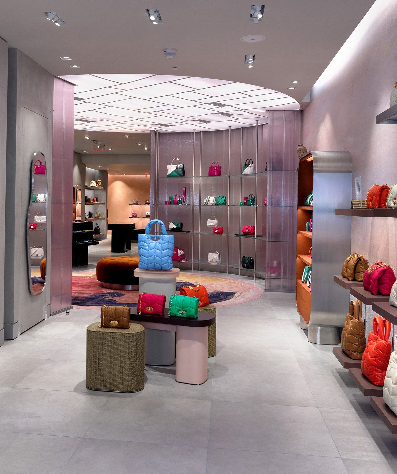 Softie handbags in the Mulberry store in Wooster Street, New York