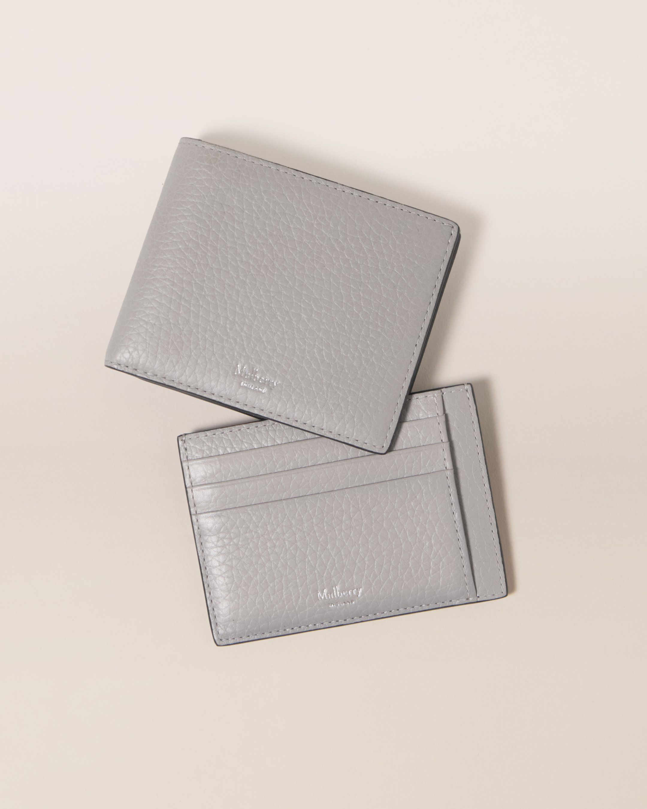 Mulberry wallet and card holder in pale grey