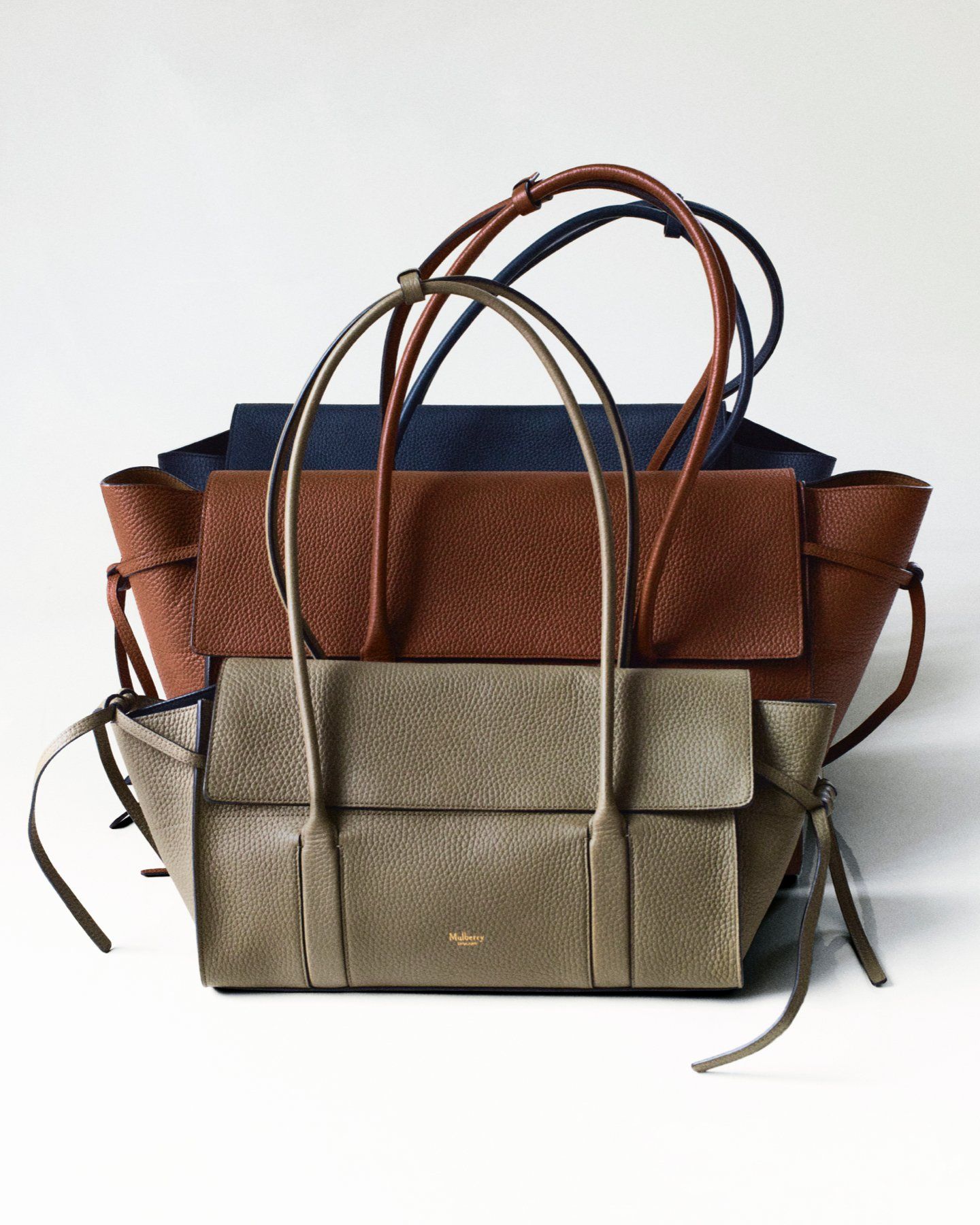 Three Mulberry Soft Bayswater bags in dark leather