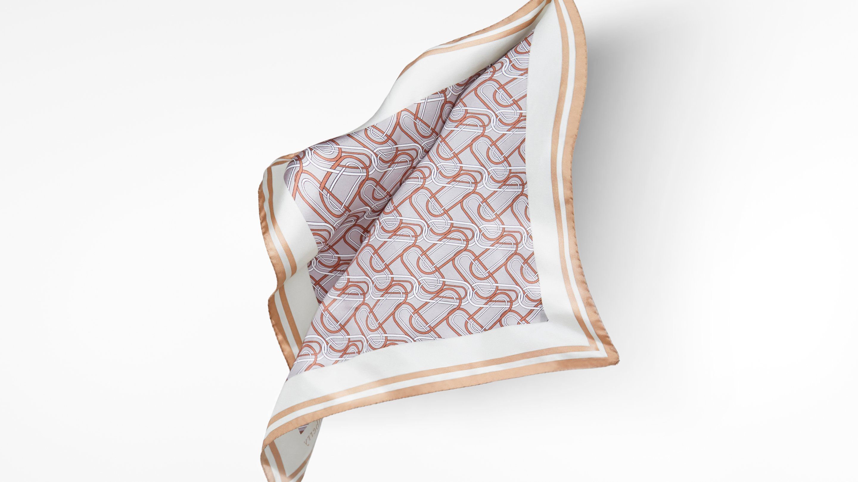 mulberry softie chain silk scarf